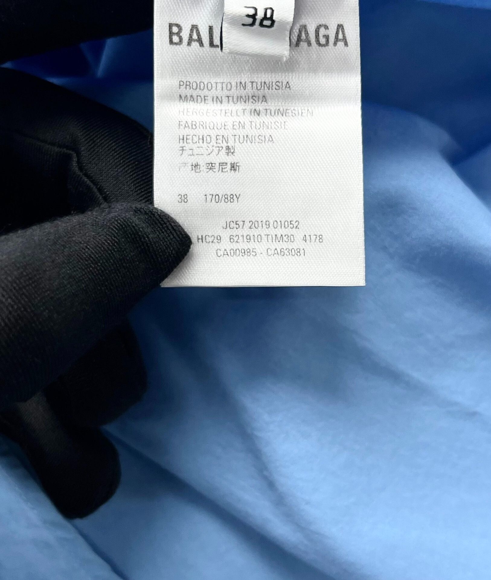 Balenciaga Balenciaga Blue Mastercard Short-Sleeve Shirt Size US M / EU 48-50 / 2 - 4 Thumbnail