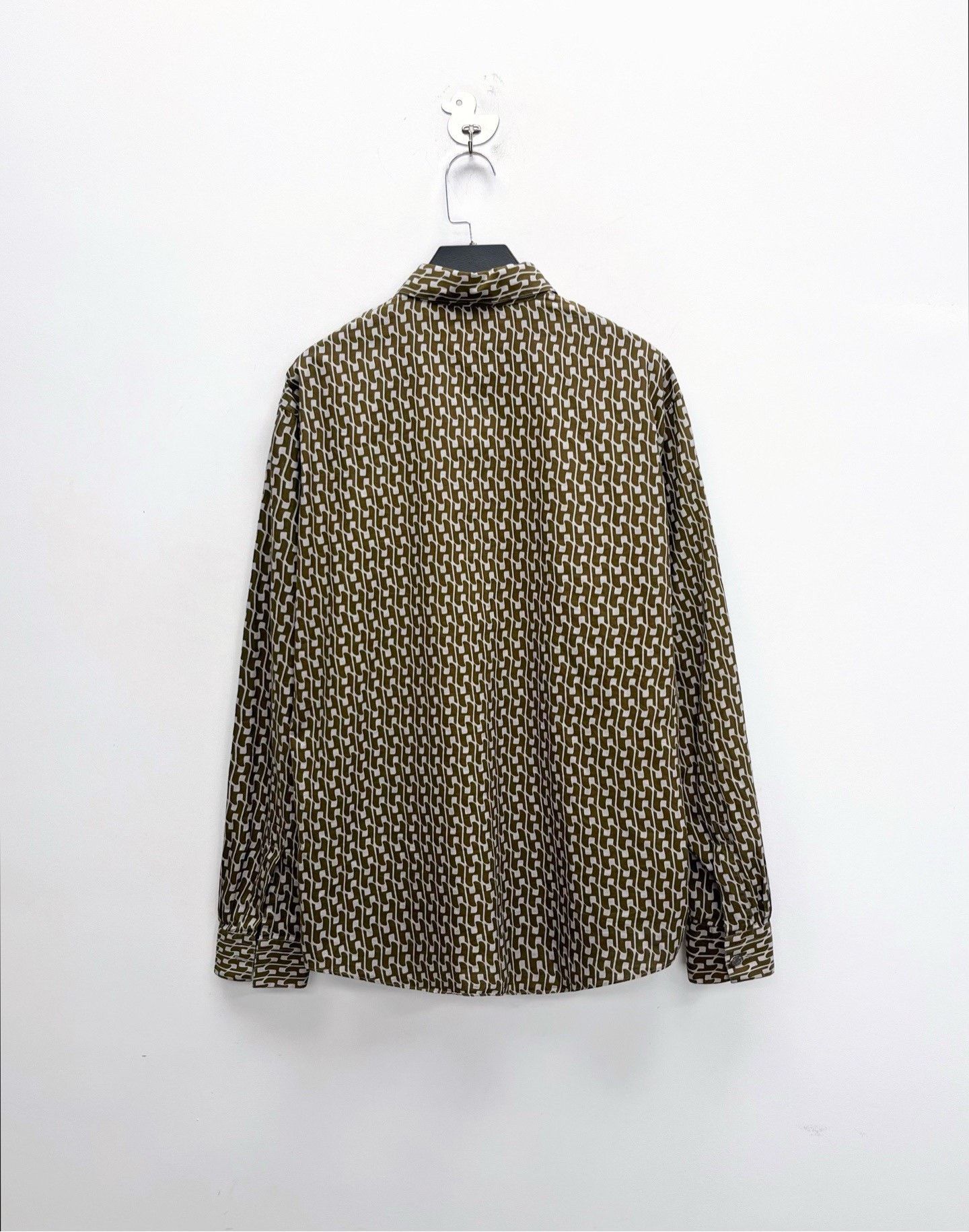 Hermes Hermes Brown H Logo Print Shirt Size US M / EU 48-50 / 2 - 2 Thumbnail