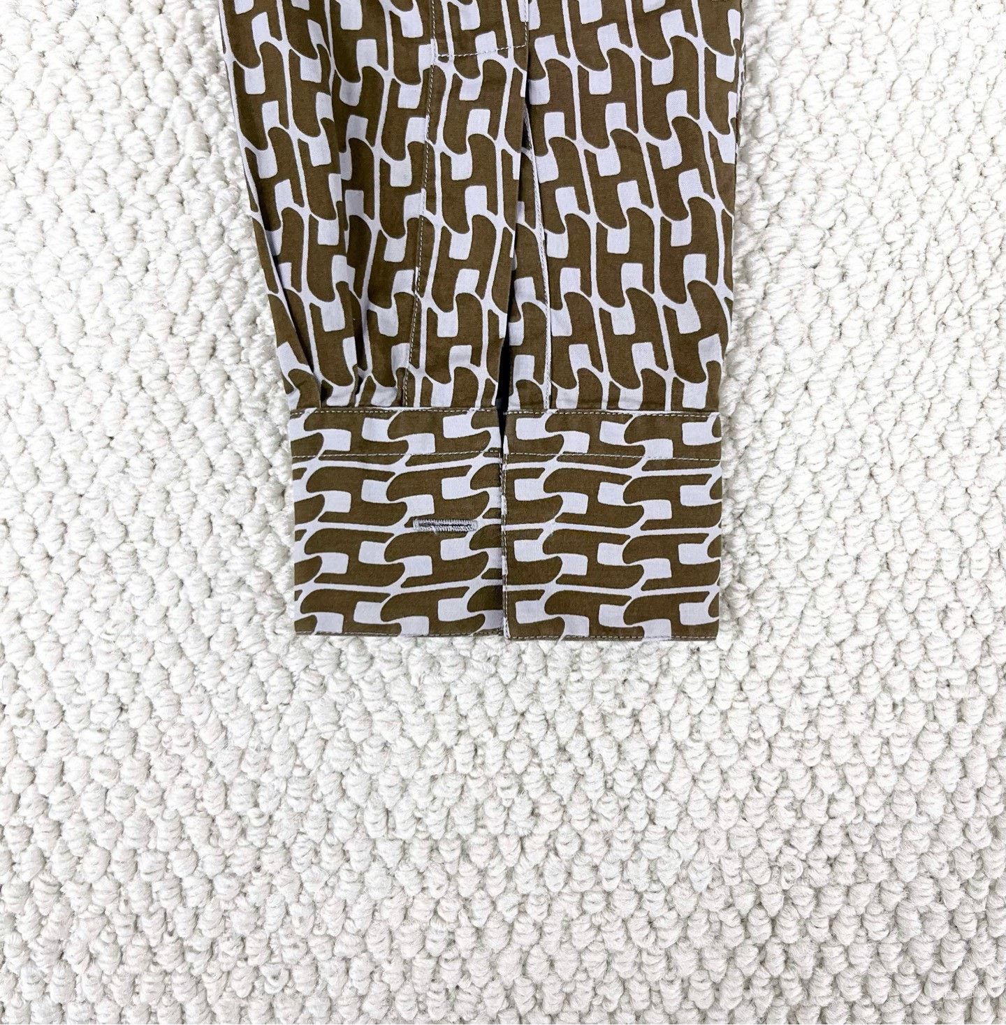 Hermes Hermes Brown H Logo Print Shirt Size US M / EU 48-50 / 2 - 6 Thumbnail