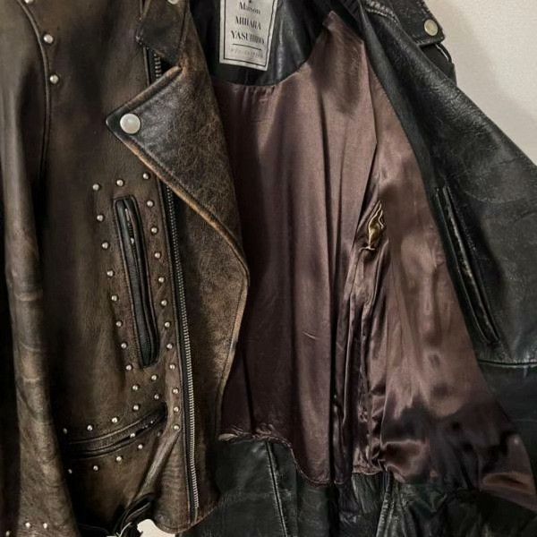 Maison MIHARA YASUHIRO MIHARA YASUHIRO Leather Rider Jacket Size US S / EU 44-46 / 1 - 7 Thumbnail