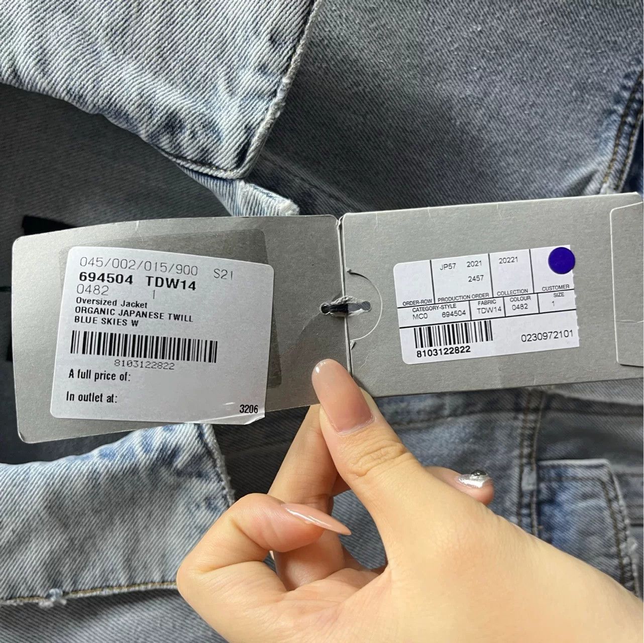 Balenciaga Balenciaga Blue Logo Print Denim Jacket Size US M / EU 48-50 / 2 - 7 Thumbnail