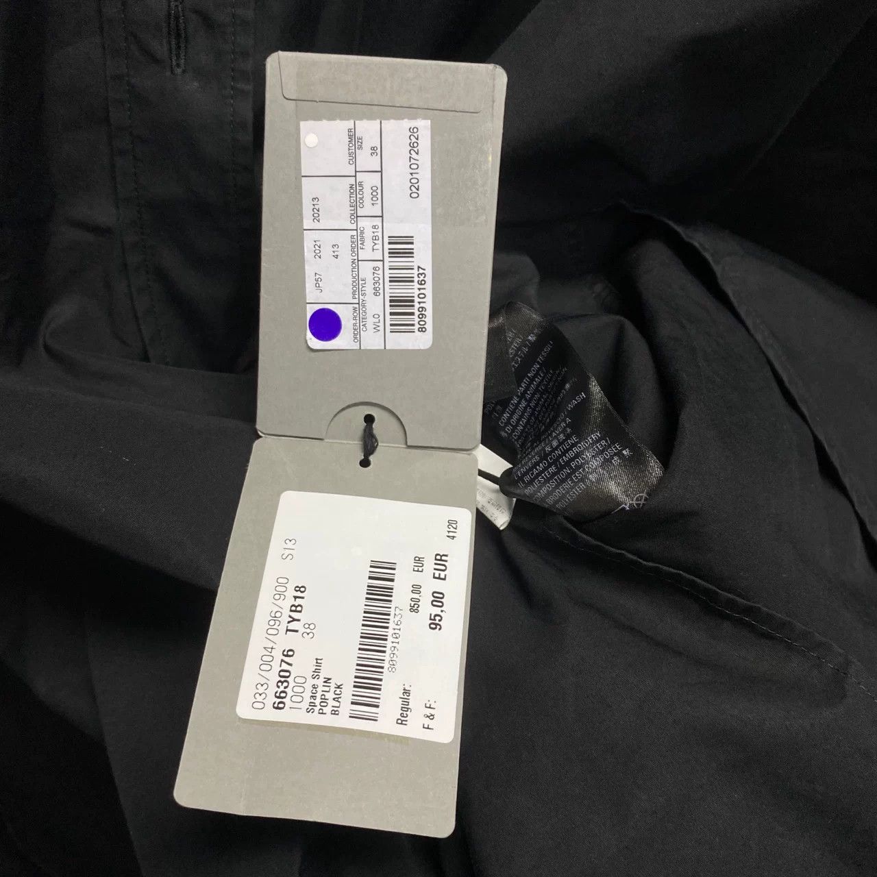 Balenciaga Balenciaga Black NASA Embroidery Long Sleeve Shirt Size US M / EU 48-50 / 2 - 7 Thumbnail