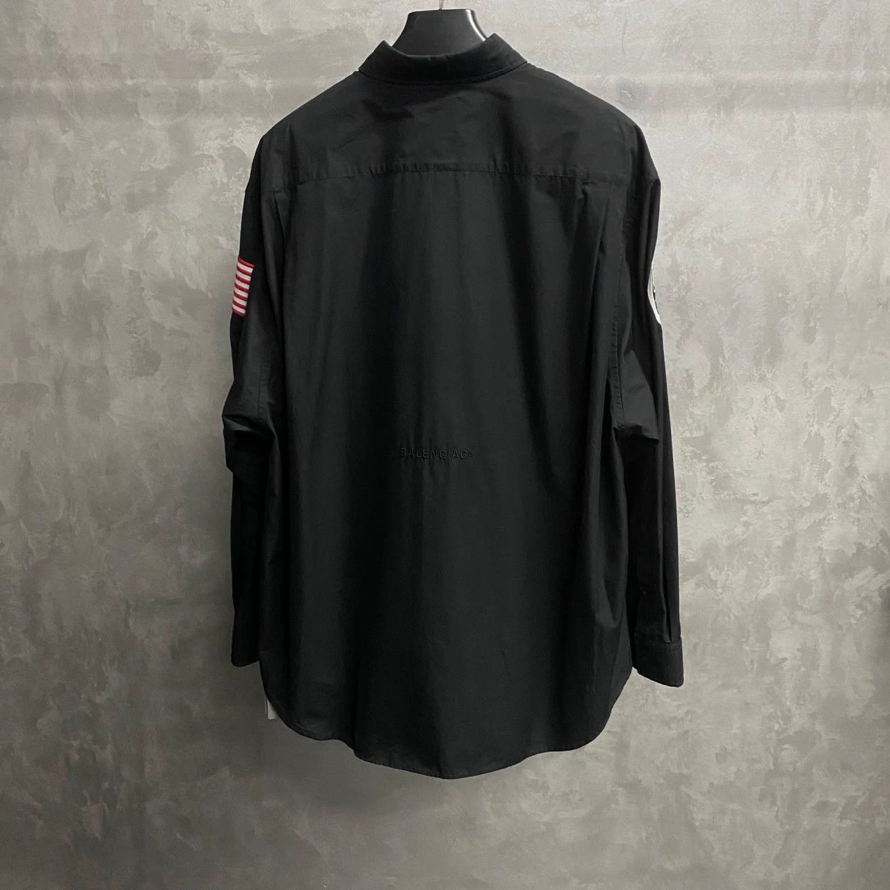 Balenciaga Balenciaga Black NASA Embroidery Long Sleeve Shirt Size US M / EU 48-50 / 2 - 2 Thumbnail
