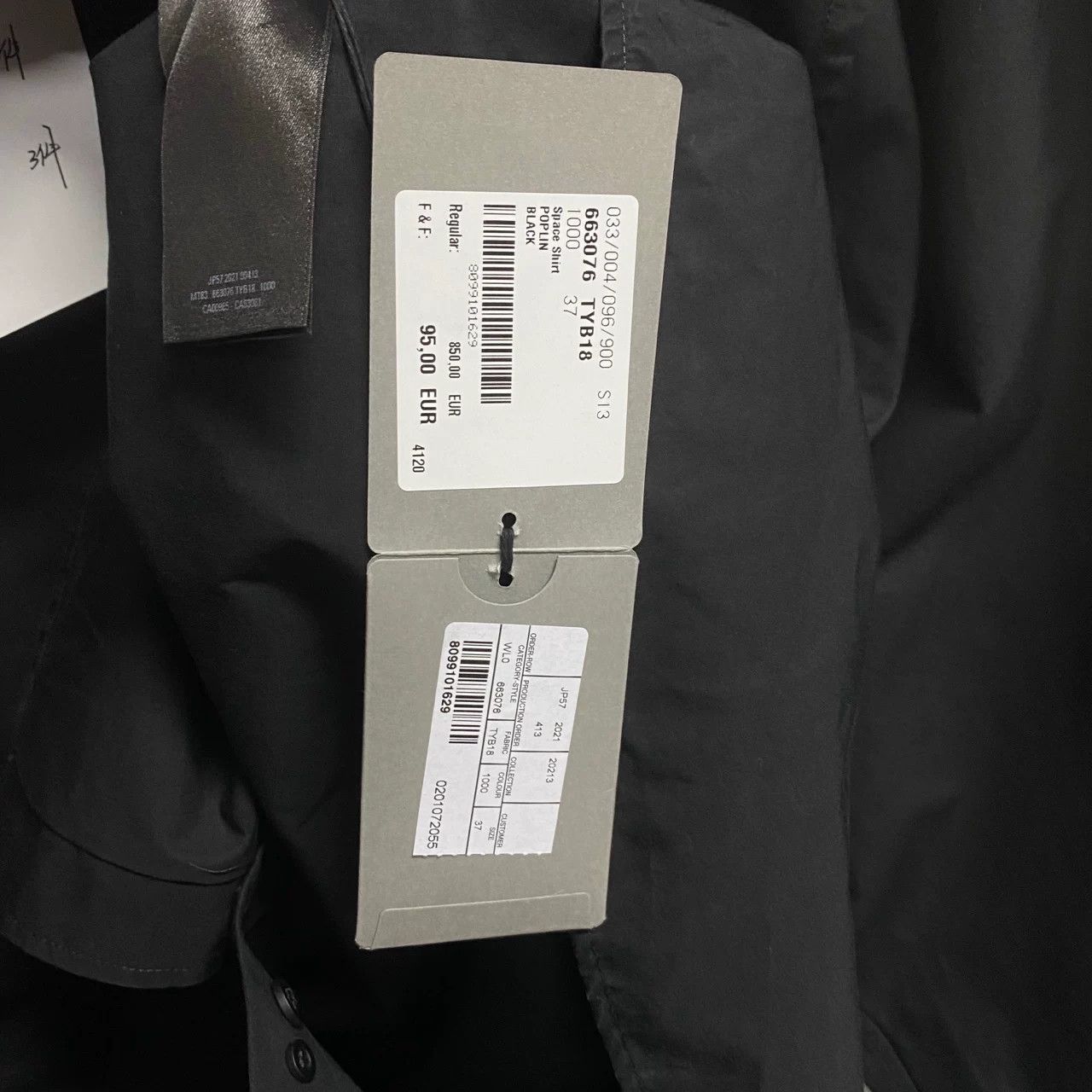 Balenciaga Balenciaga Black NASA Embroidery Long Sleeve Shirt Size US M / EU 48-50 / 2 - 5 Thumbnail