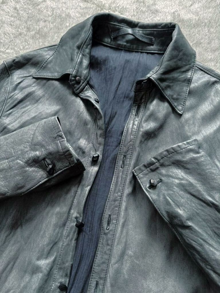 RIPVANWINKLE Ripvanwinkle Cowhide Leather Shirt Jacket Size US L / EU 52-54 / 3 - 2 Thumbnail