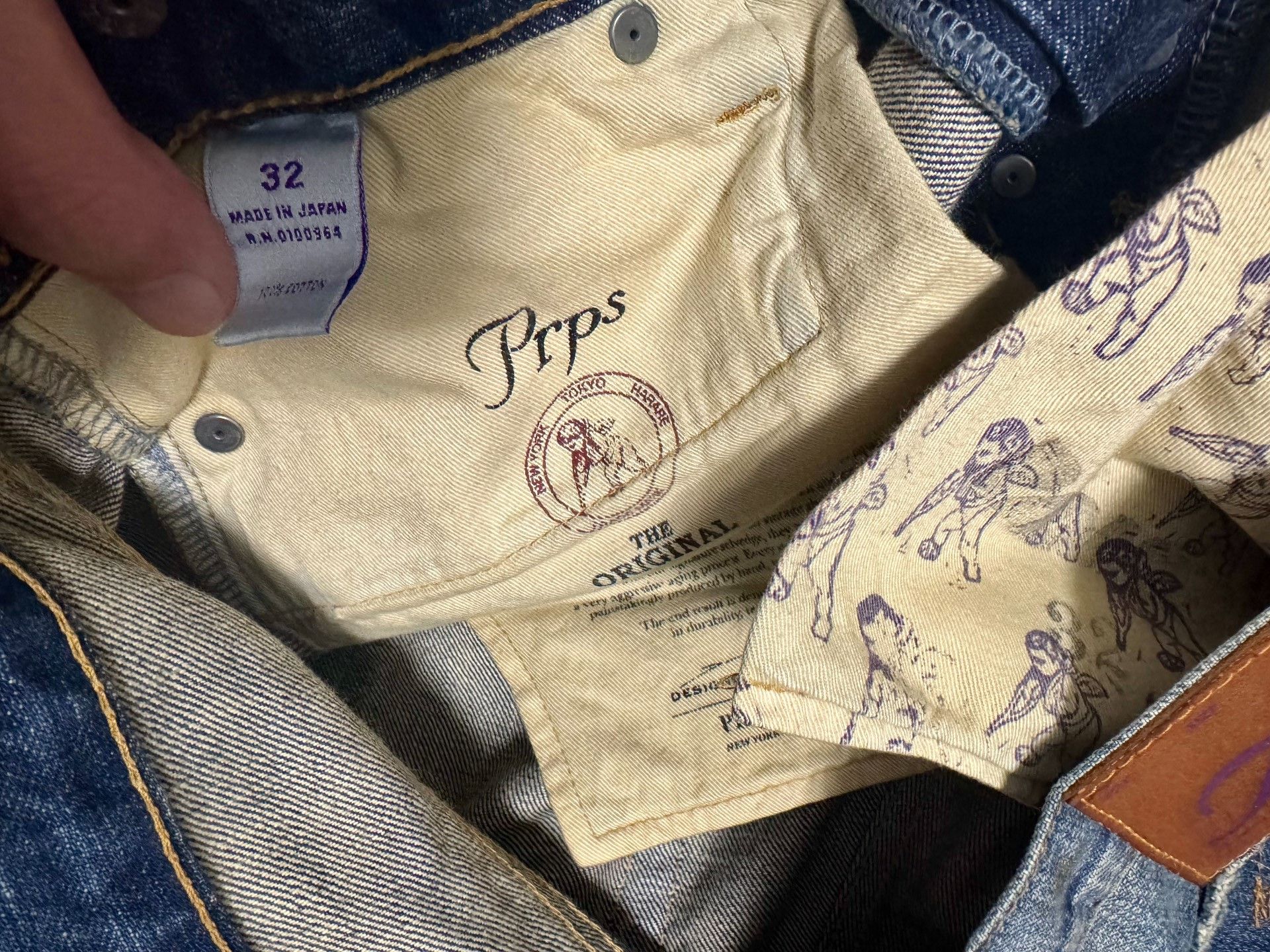 Purple Brand Snow Wash Indigo Denim Jeans Size US 32 / EU 48 - 6 Thumbnail
