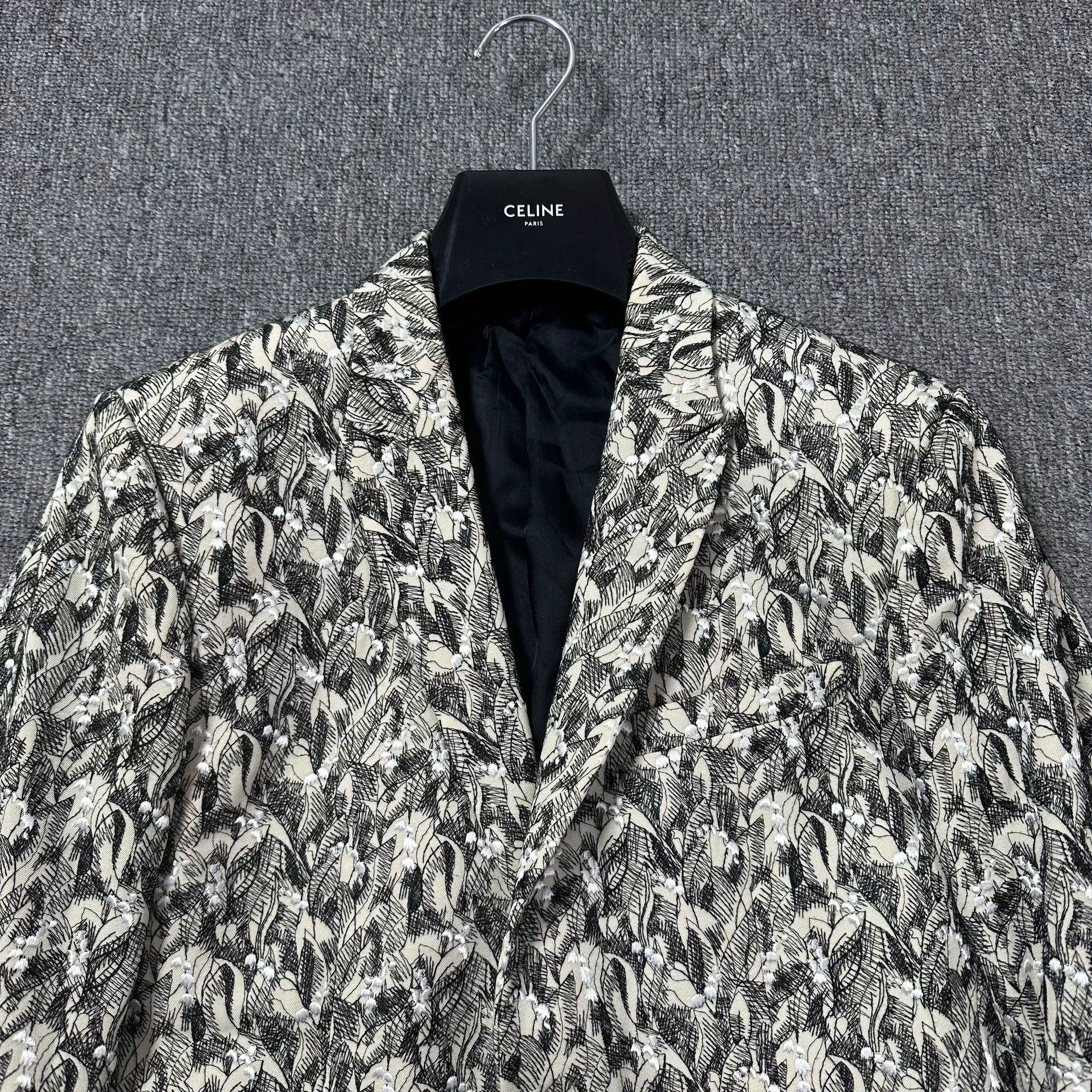 Dior Black and White Patterned Blazer Size US M / EU 48-50 / 2 - 3 Thumbnail