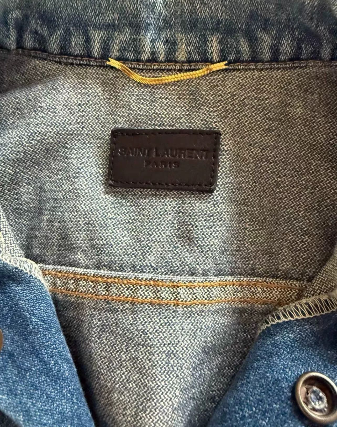 Saint Laurent Paris Saint Laurent Blue Denim Jacket Size S / US 4 / IT 40 - 3 Thumbnail