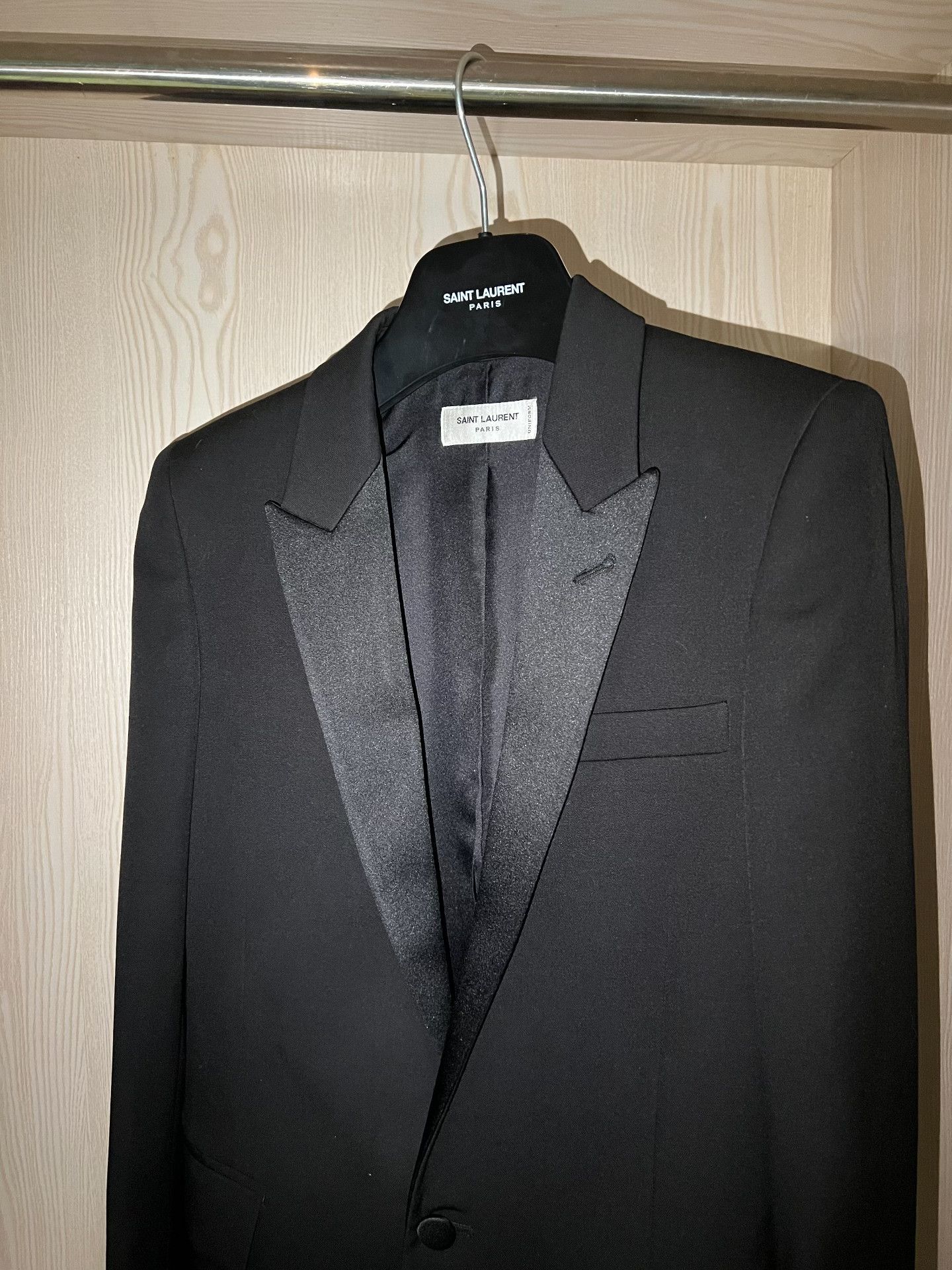Saint Laurent Paris Saint Laurent 21FW Black Smoking Blazer Size US S / EU 44-46 / 1 - 2 Thumbnail