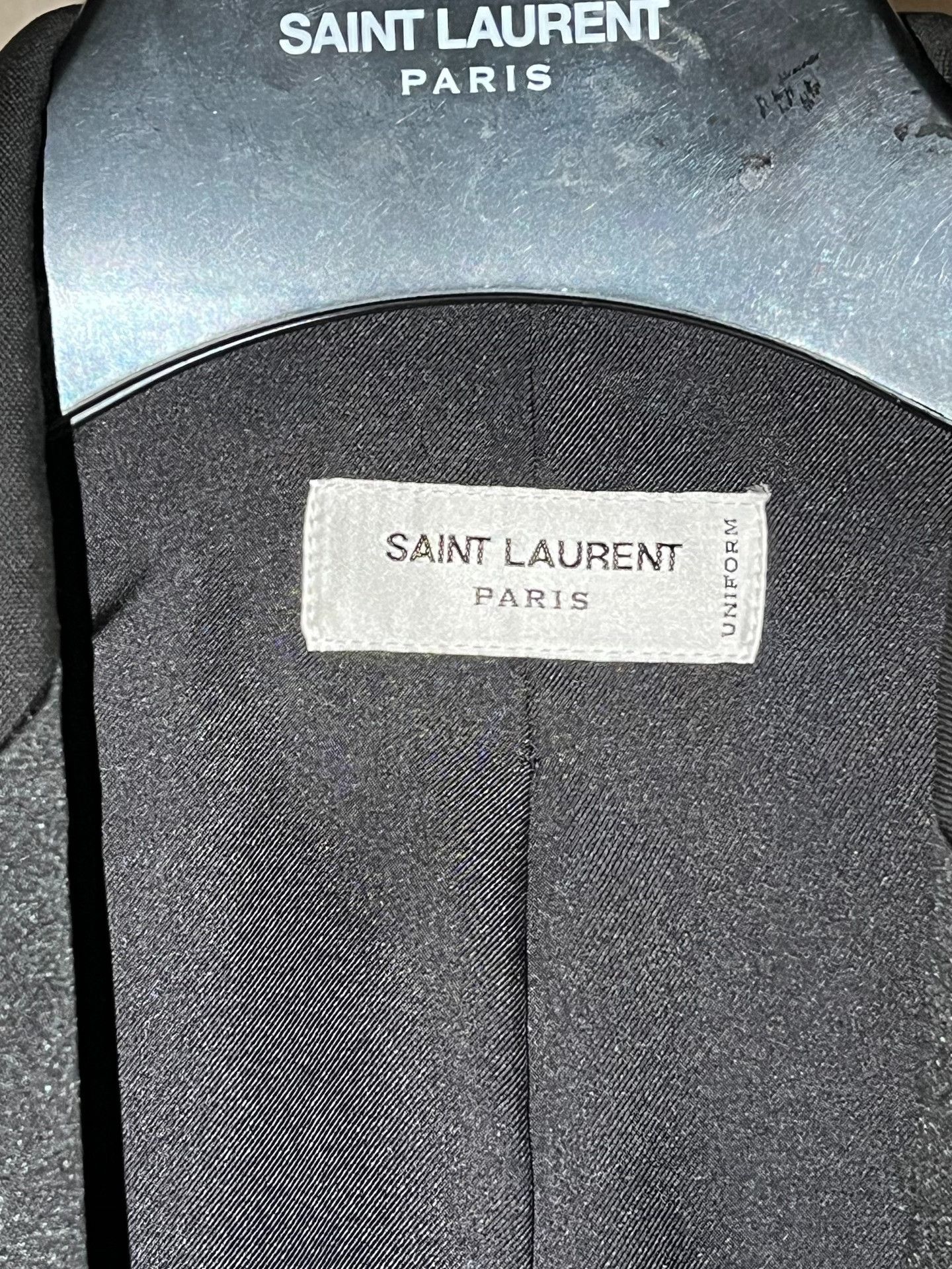 Saint Laurent Paris Saint Laurent 21FW Black Smoking Blazer Size US S / EU 44-46 / 1 - 6 Thumbnail