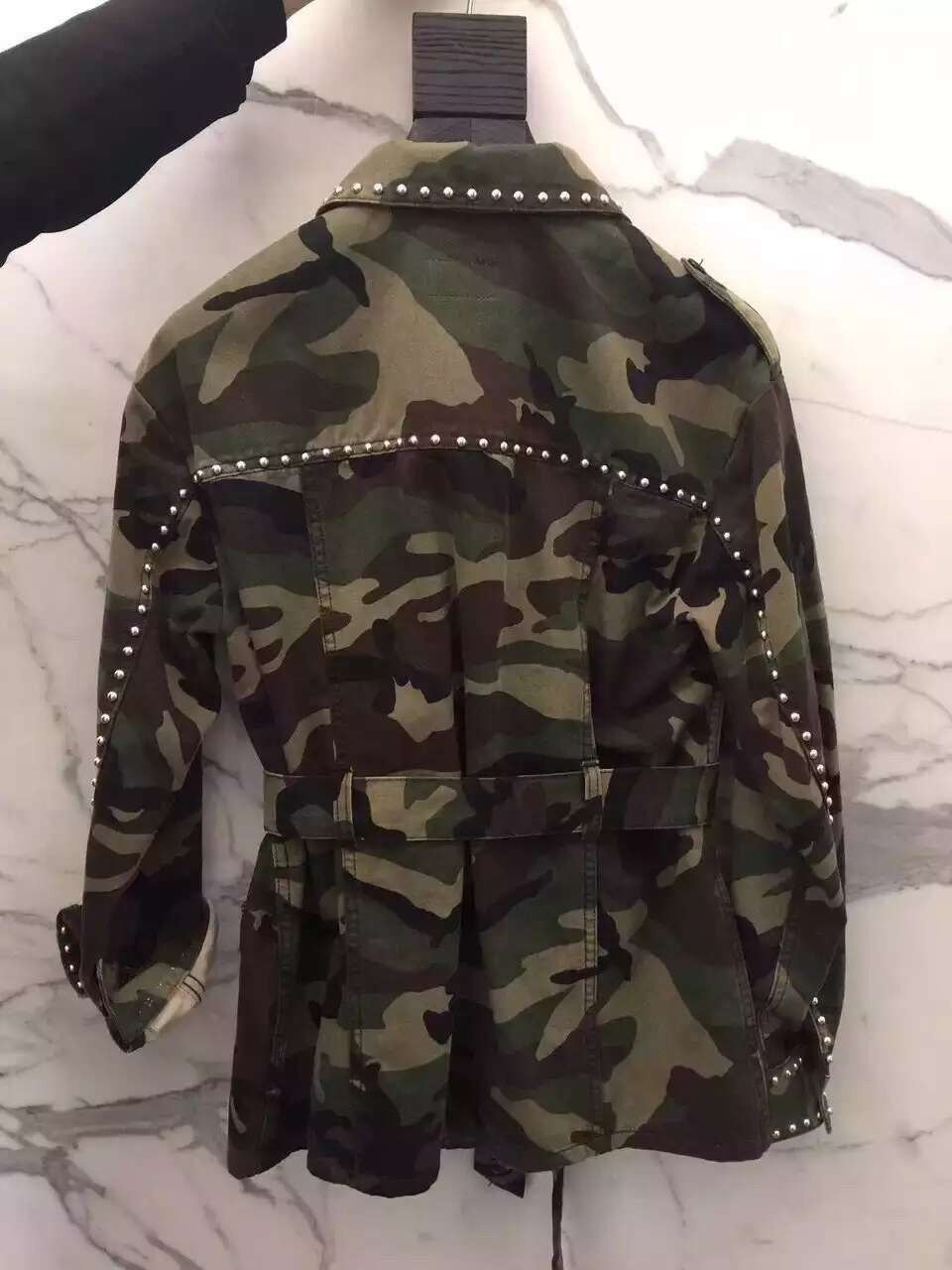 Saint Laurent Paris Saint Laurent Camouflage Studded Jacket Size S / US 4 / IT 40 - 3 Thumbnail