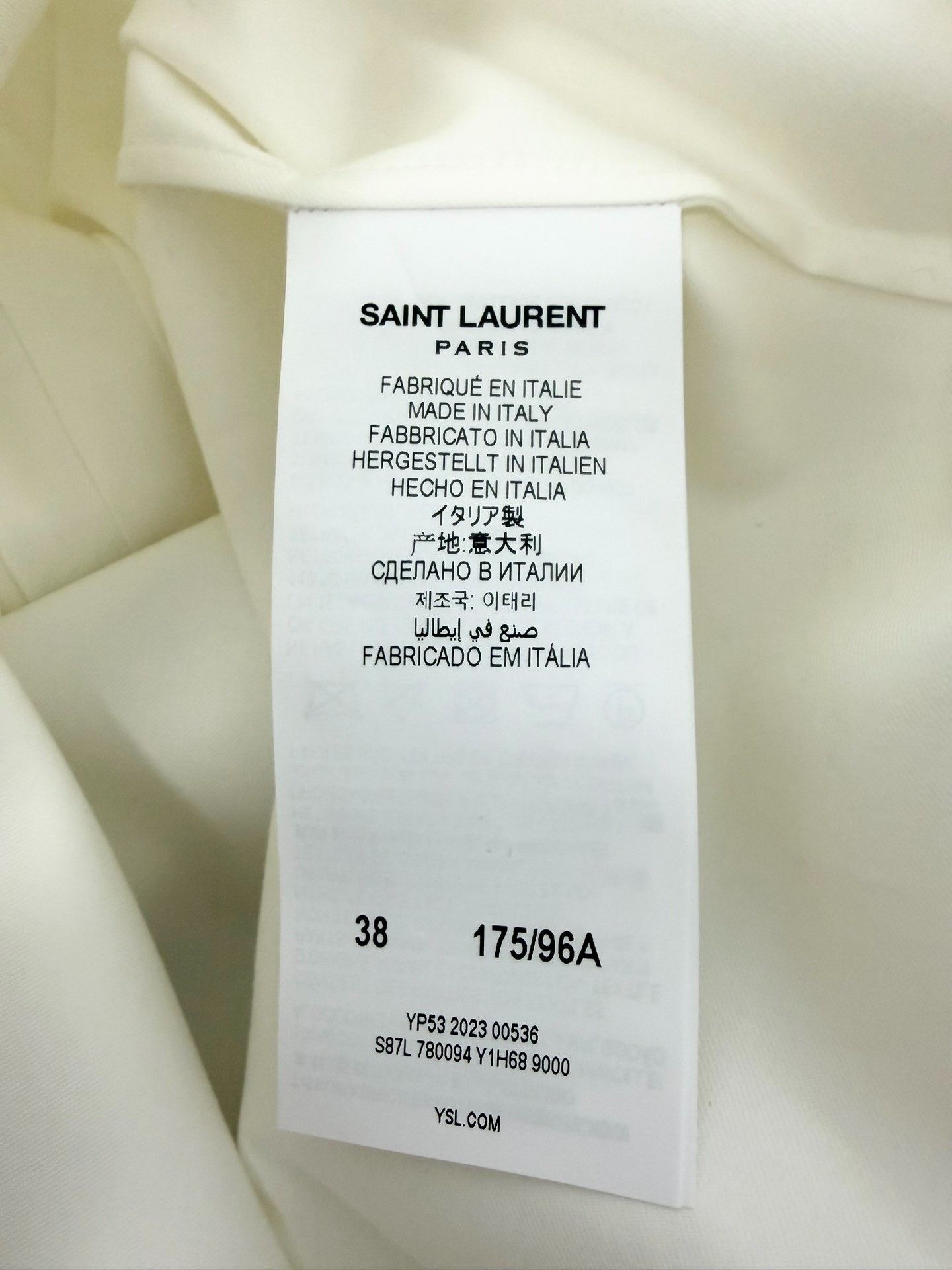 Saint Laurent Paris Saint Laurent White Pleated Dress Shirt Size US M / EU 48-50 / 2 - 6 Thumbnail