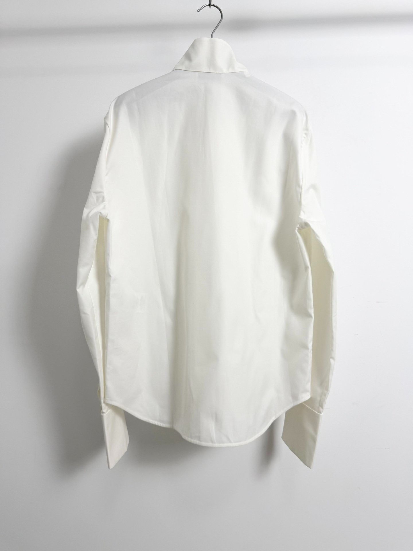 Saint Laurent Paris Saint Laurent White Pleated Dress Shirt Size US M / EU 48-50 / 2 - 2 Thumbnail