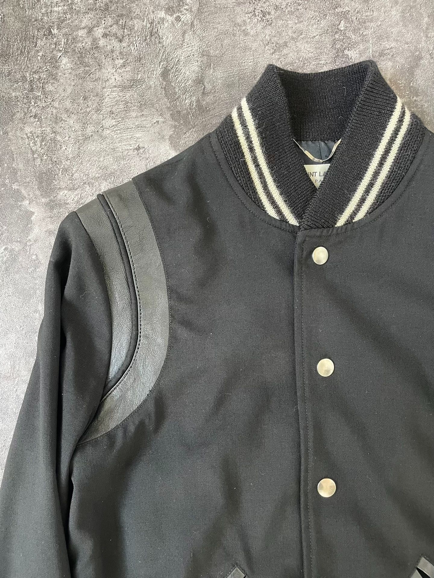 Saint Laurent Paris Saint Laurent Black Baseball Jacket Size US XS / EU 42 / 0 - 4 Thumbnail