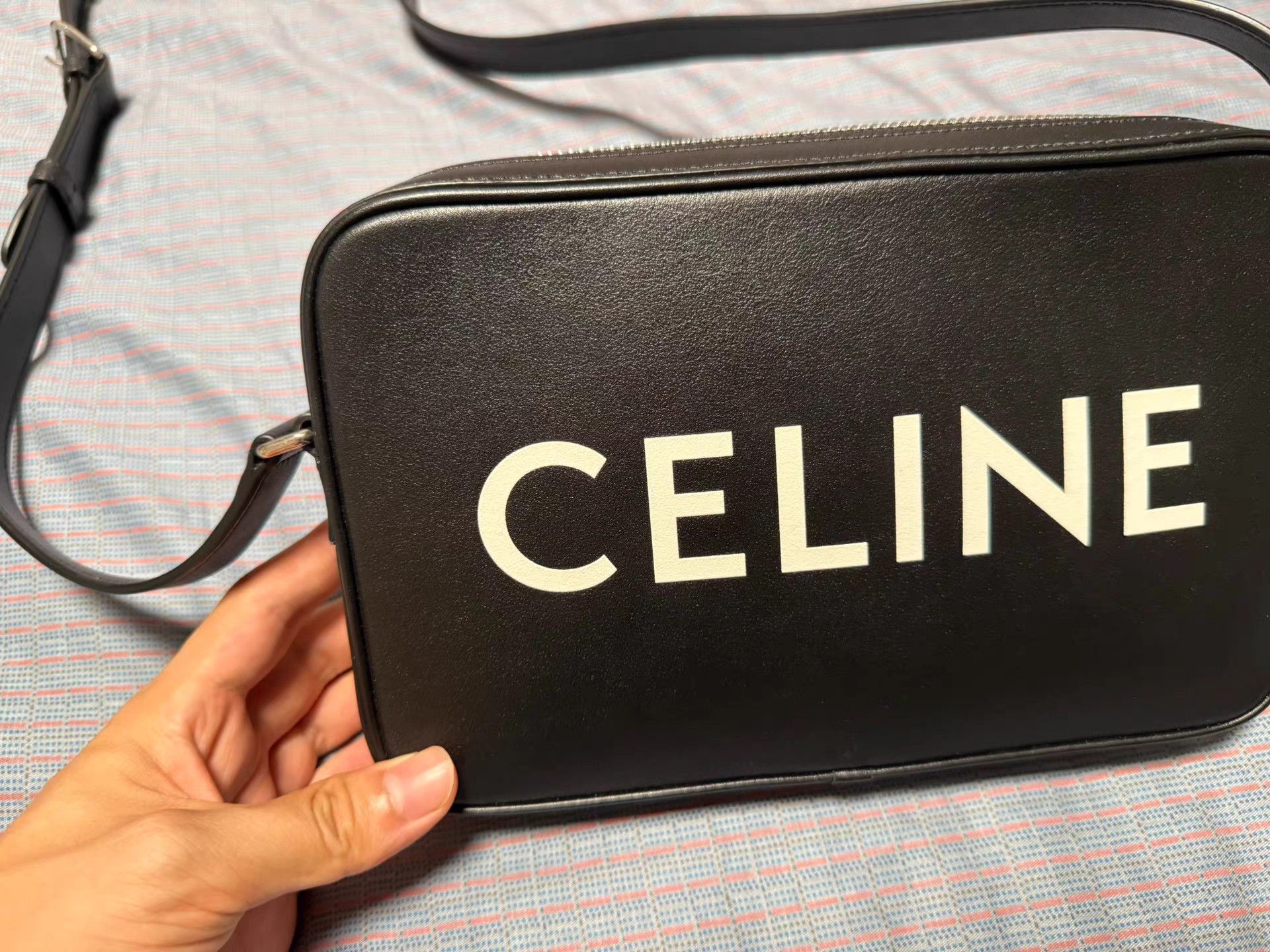 Celine Black Leather Crossbody Bag with Logo Size ONE SIZE - 5 Thumbnail