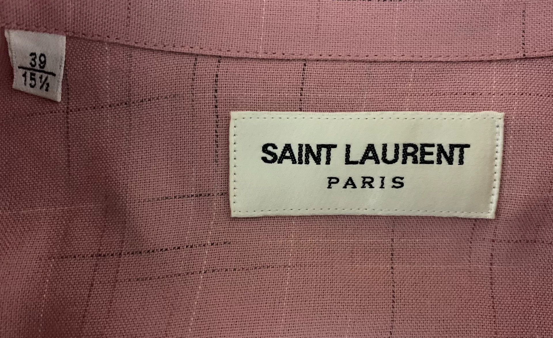Saint Laurent Paris Saint Laurent SLP 14FW Pink Cuban Collar Shirt Size US M / EU 48-50 / 2 - 3 Thumbnail