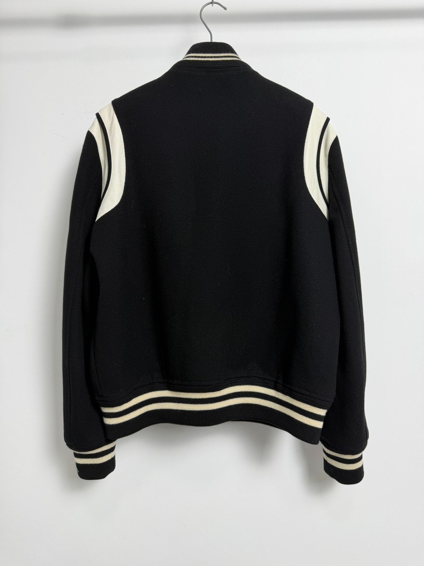 Saint Laurent Paris Saint Laurent Black White Varsity Jacket Size US M / EU 48-50 / 2 - 2 Thumbnail