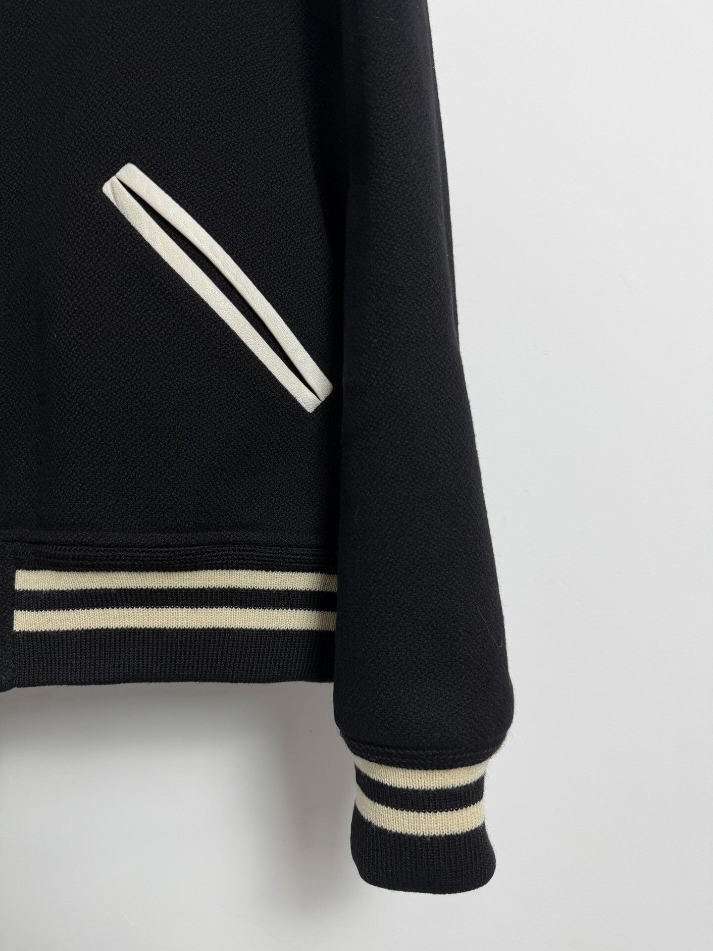 Saint Laurent Paris Saint Laurent Black White Varsity Jacket Size US M / EU 48-50 / 2 - 4 Thumbnail