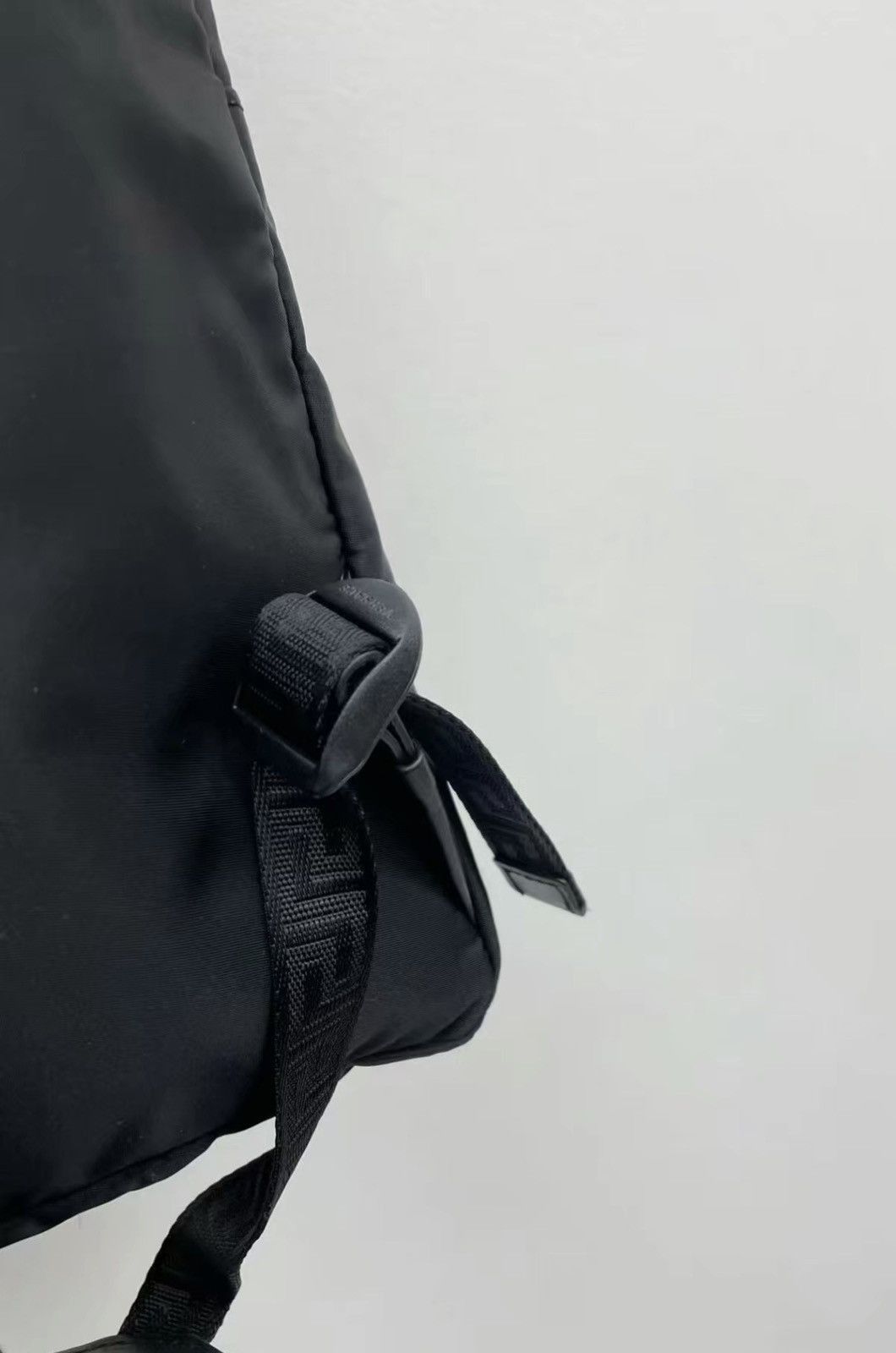 Versace Black Backpack with Checkerboard Logo Patch Size ONE SIZE - 6 Thumbnail