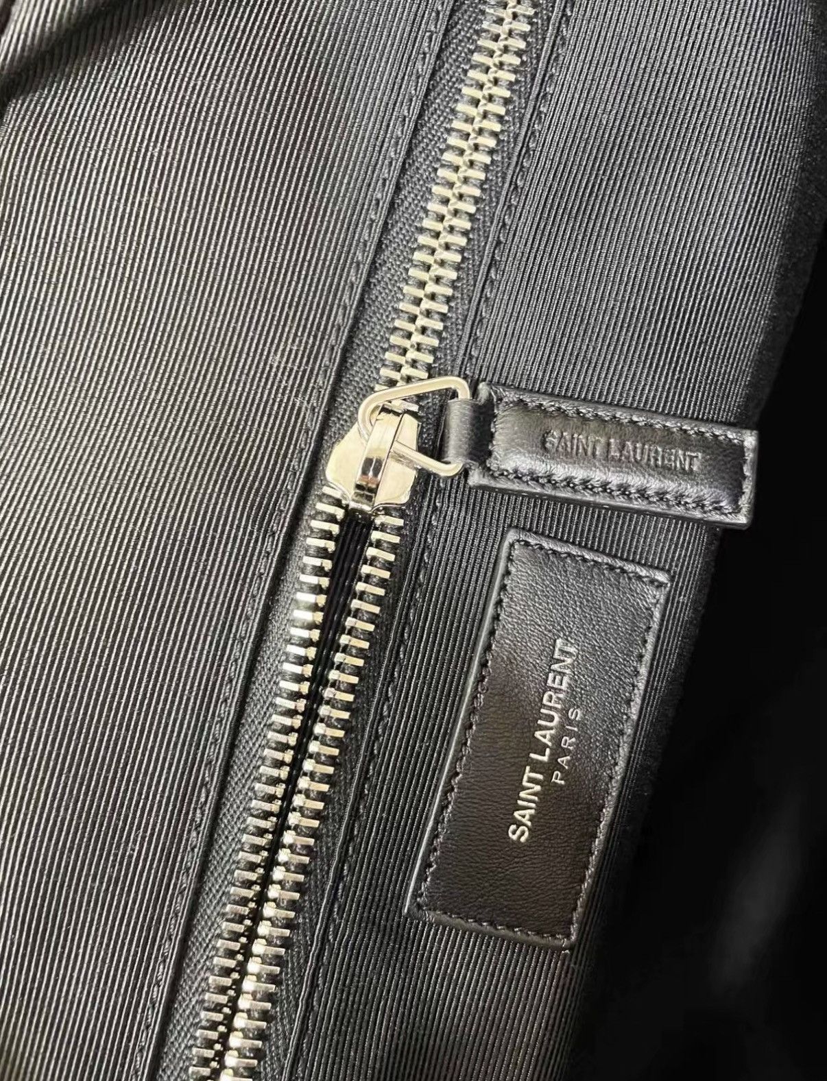 Saint Laurent Paris Black Studded Leather Handbag with Top Handles Size ONE SIZE - 6 Thumbnail
