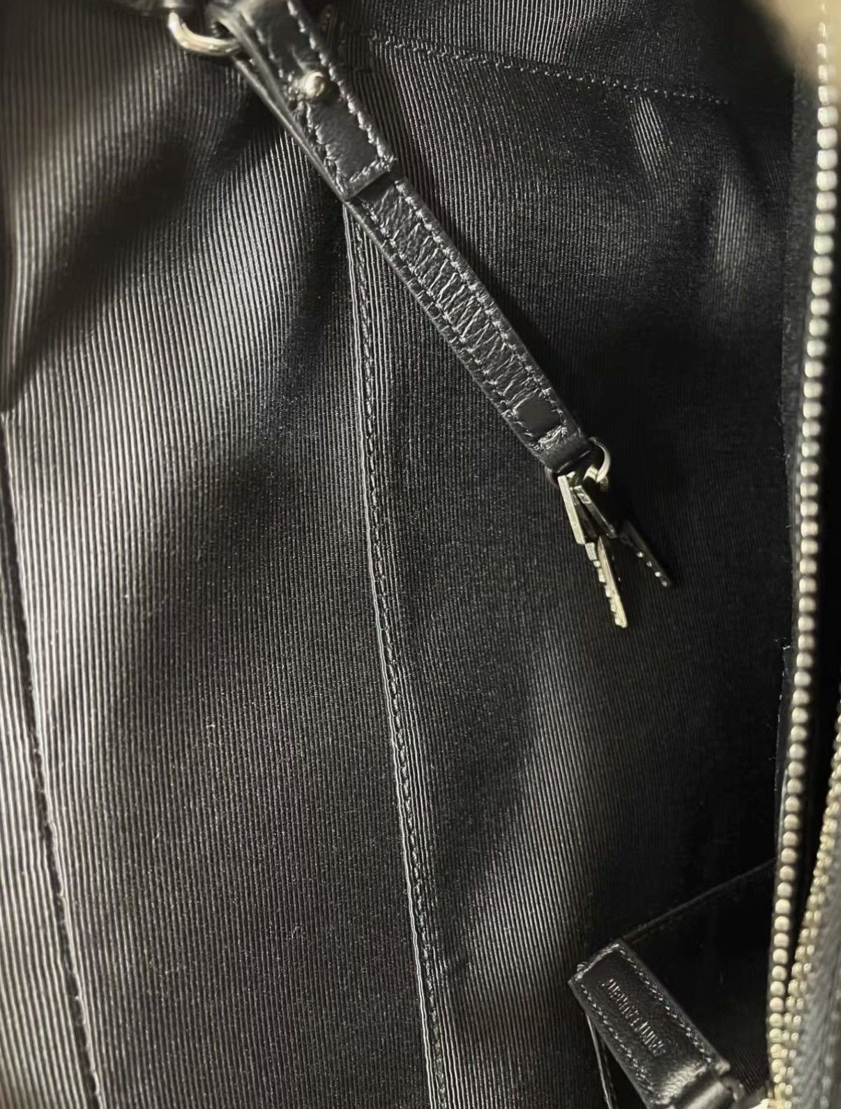 Saint Laurent Paris Black Studded Leather Handbag with Top Handles Size ONE SIZE - 7 Thumbnail