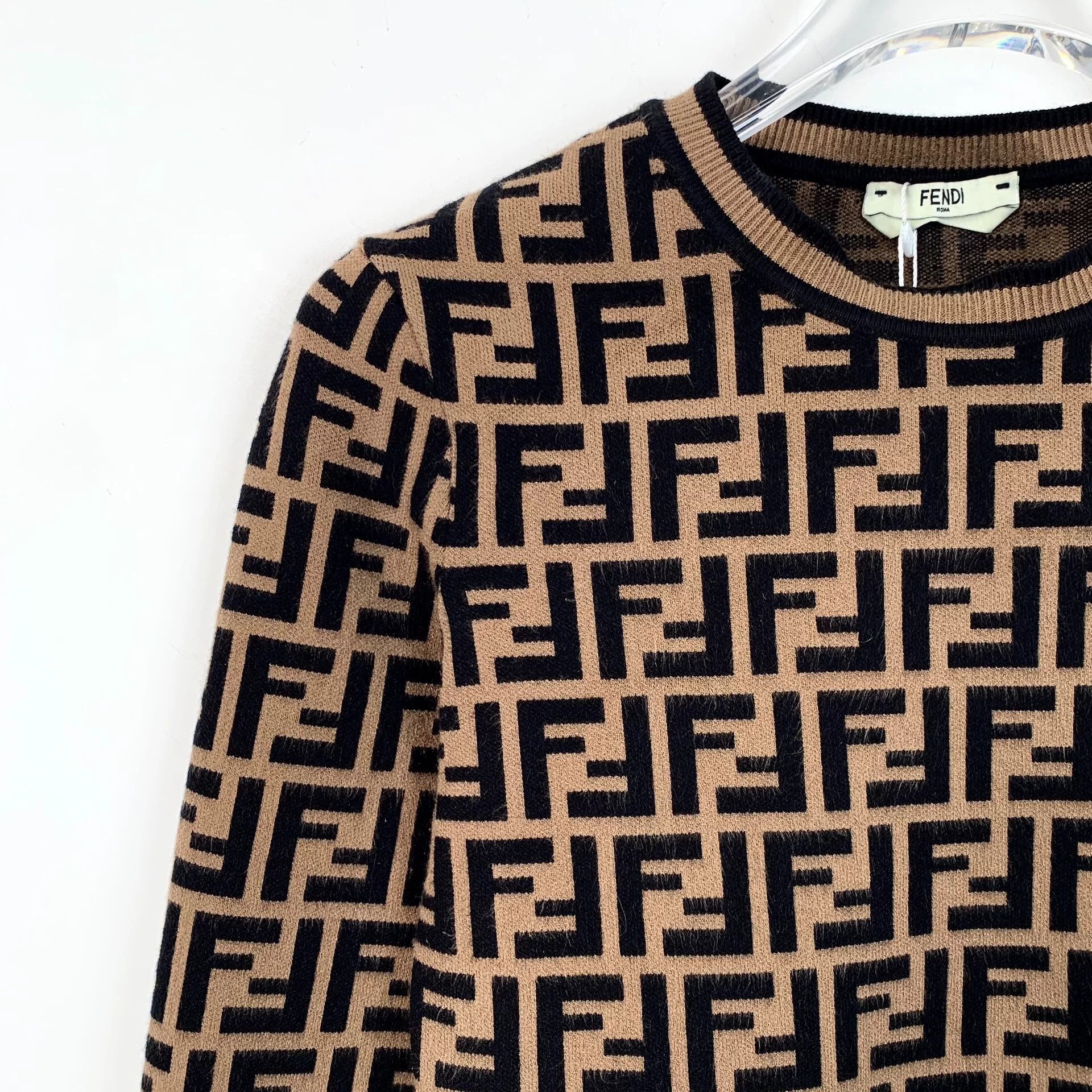Fendi Fendi Retro Brown Sweater XS Women Size XS / US 0-2 / IT 36-38 - 3 Thumbnail