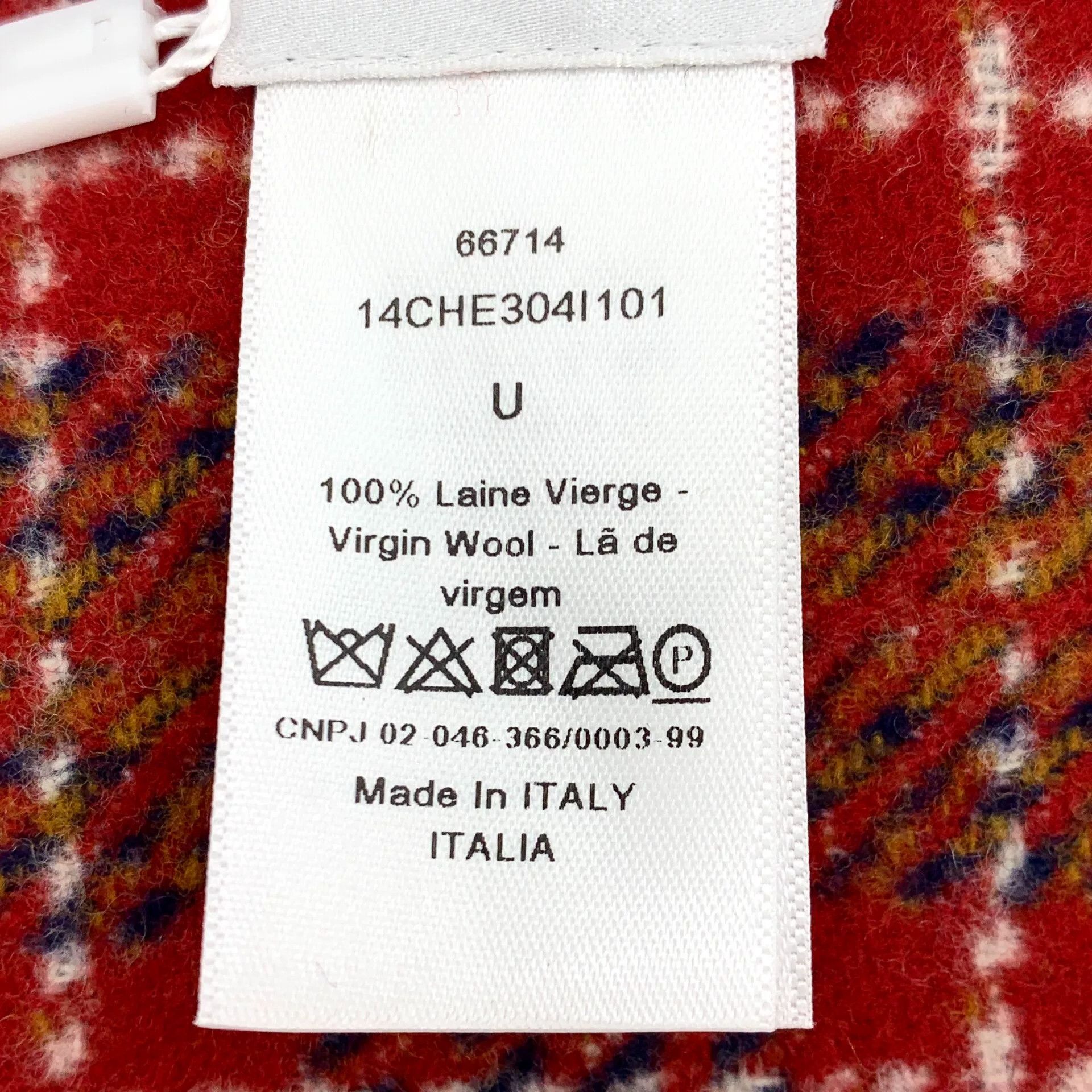 Dior Dior Wool Plaid Red Scarf XS Men Size ONE SIZE - 9 Thumbnail