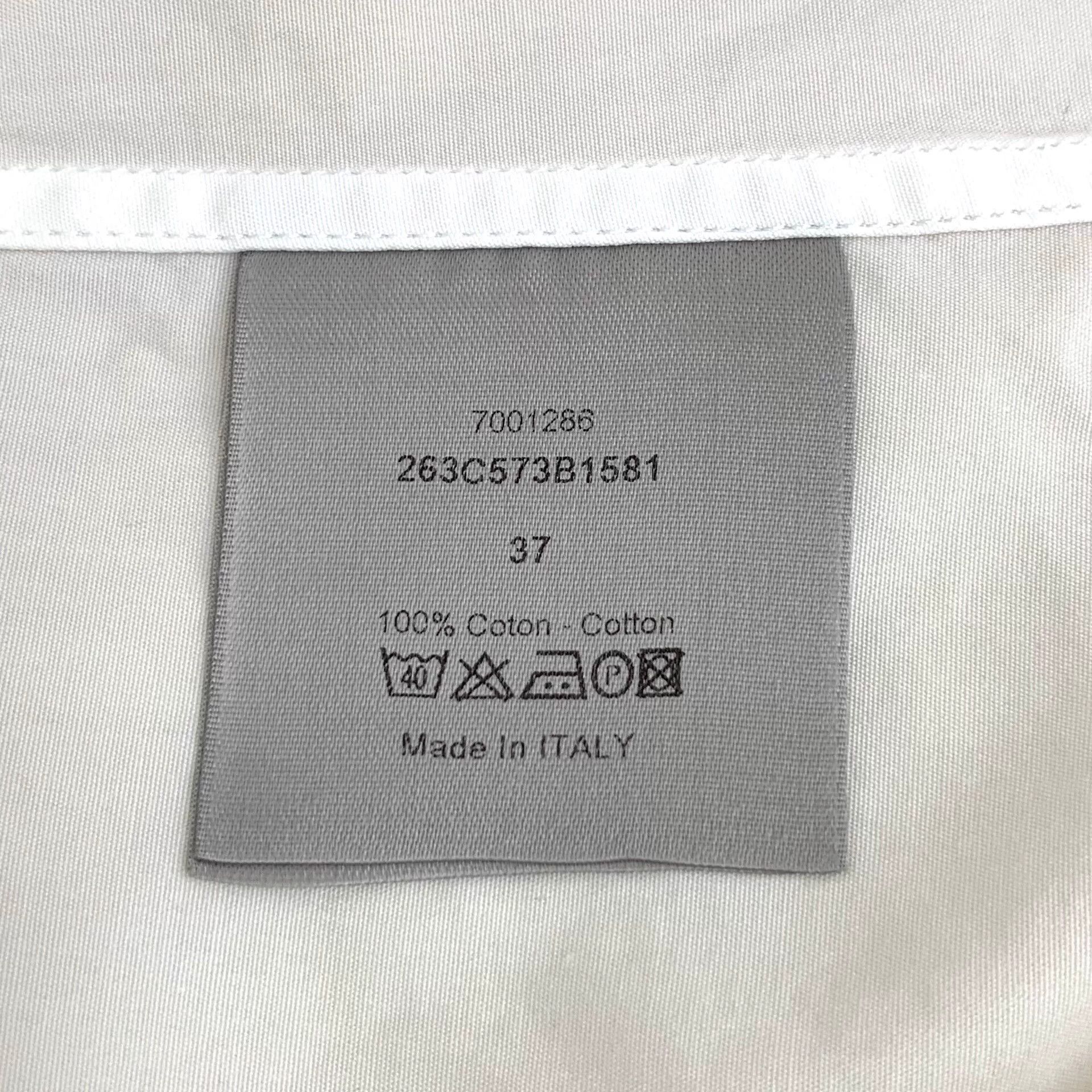 Dior Dior Cotton Embroidered White Button Up S Women Size S / US 4 / IT 40 - 8 Thumbnail