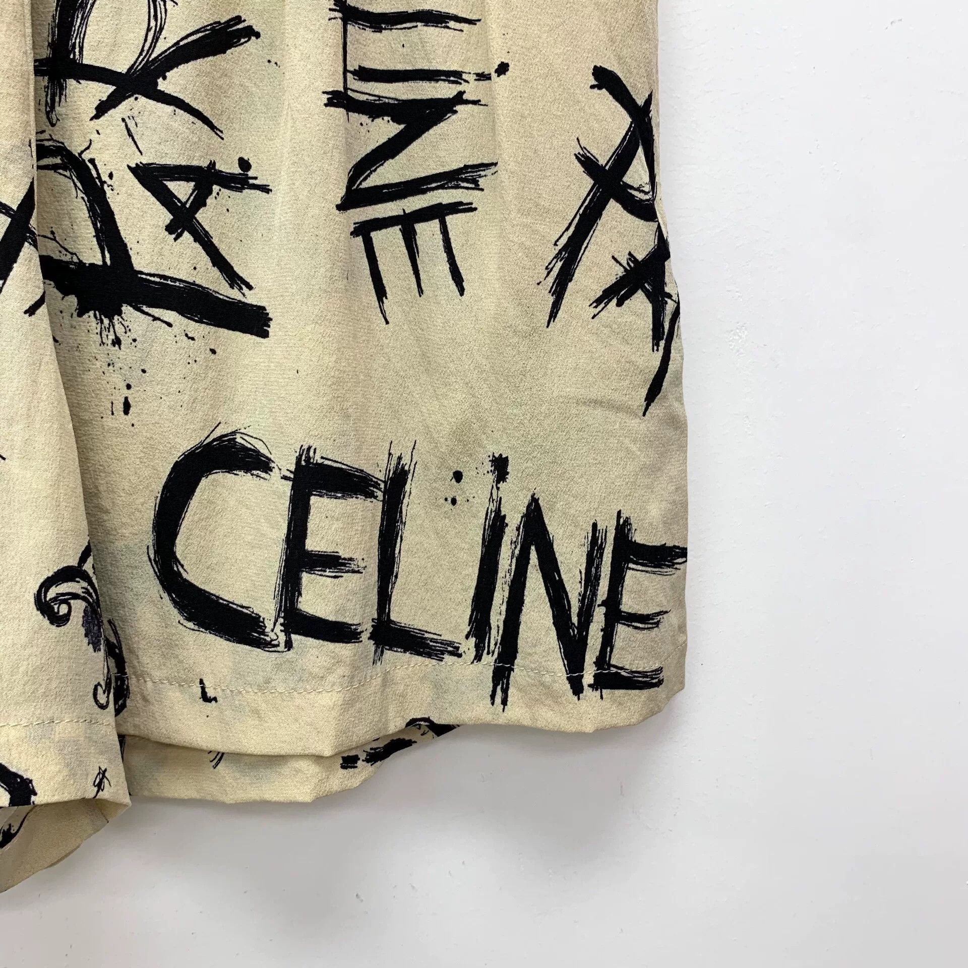 Celine Celine Retro Printed Yellow Pants XXS Women Size 22" - 4 Thumbnail