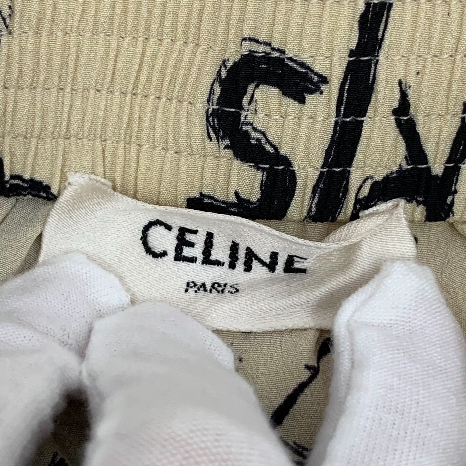 Celine Celine Retro Printed Yellow Pants XXS Women Size 22" - 5 Thumbnail