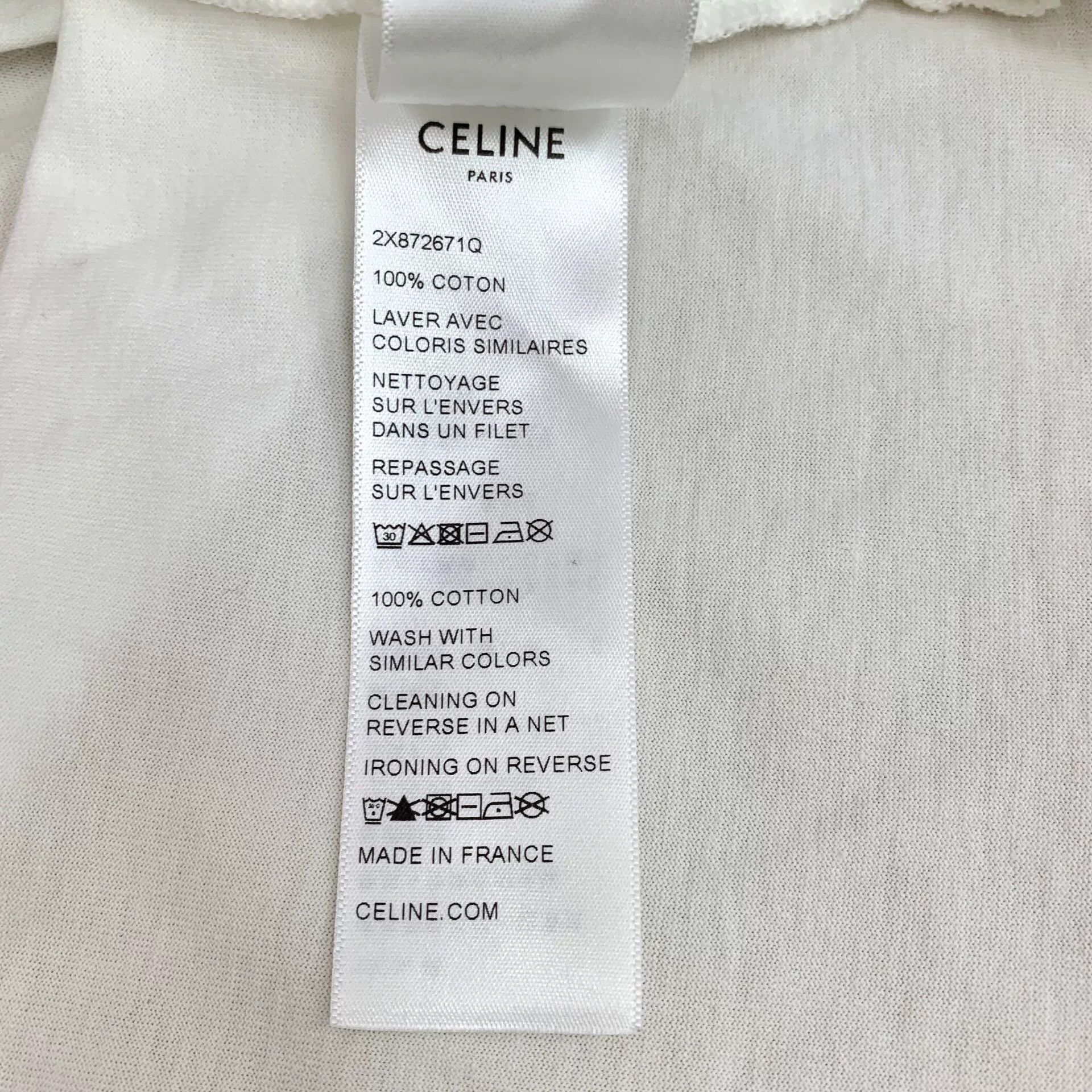 Celine Celine Retro Printed White T-Shirt S Women Size S / US 4 / IT 40 - 8 Thumbnail