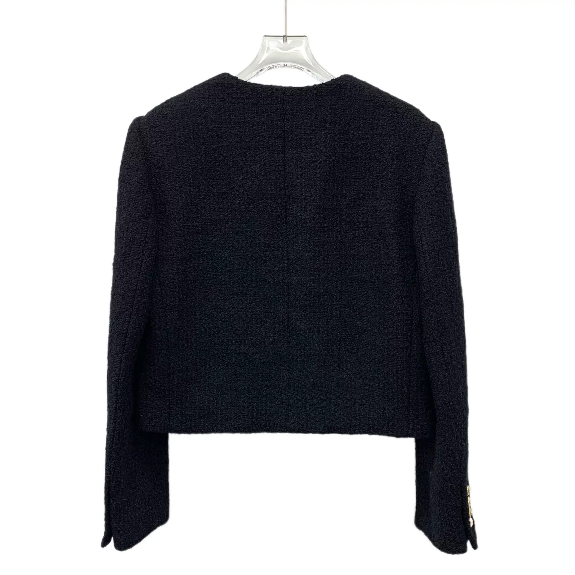 Celine Celine Wool Black Coat XS Women Size XS / US 0-2 / IT 36-38 - 2 Thumbnail
