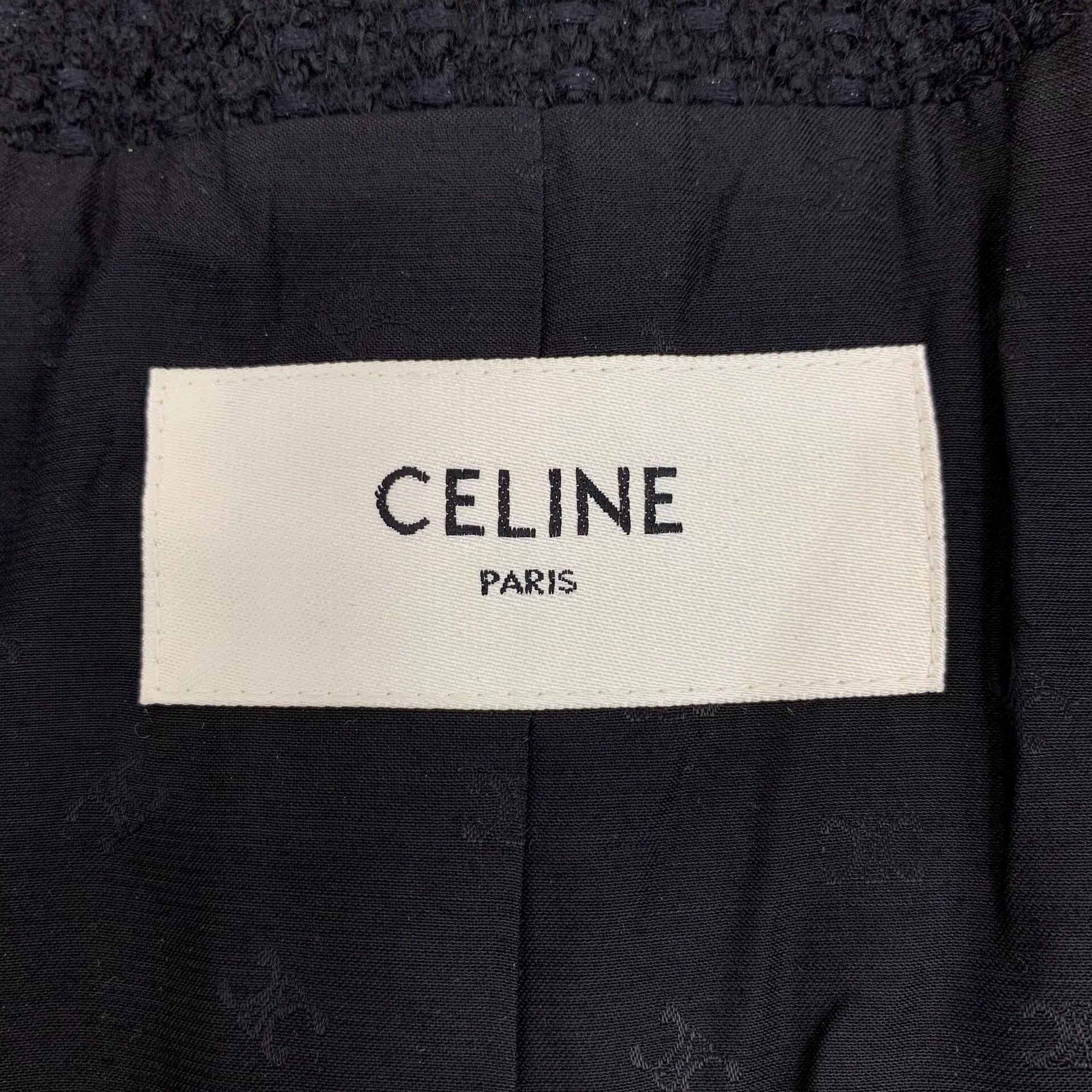 Celine Celine Wool Black Coat XS Women Size XS / US 0-2 / IT 36-38 - 5 Thumbnail