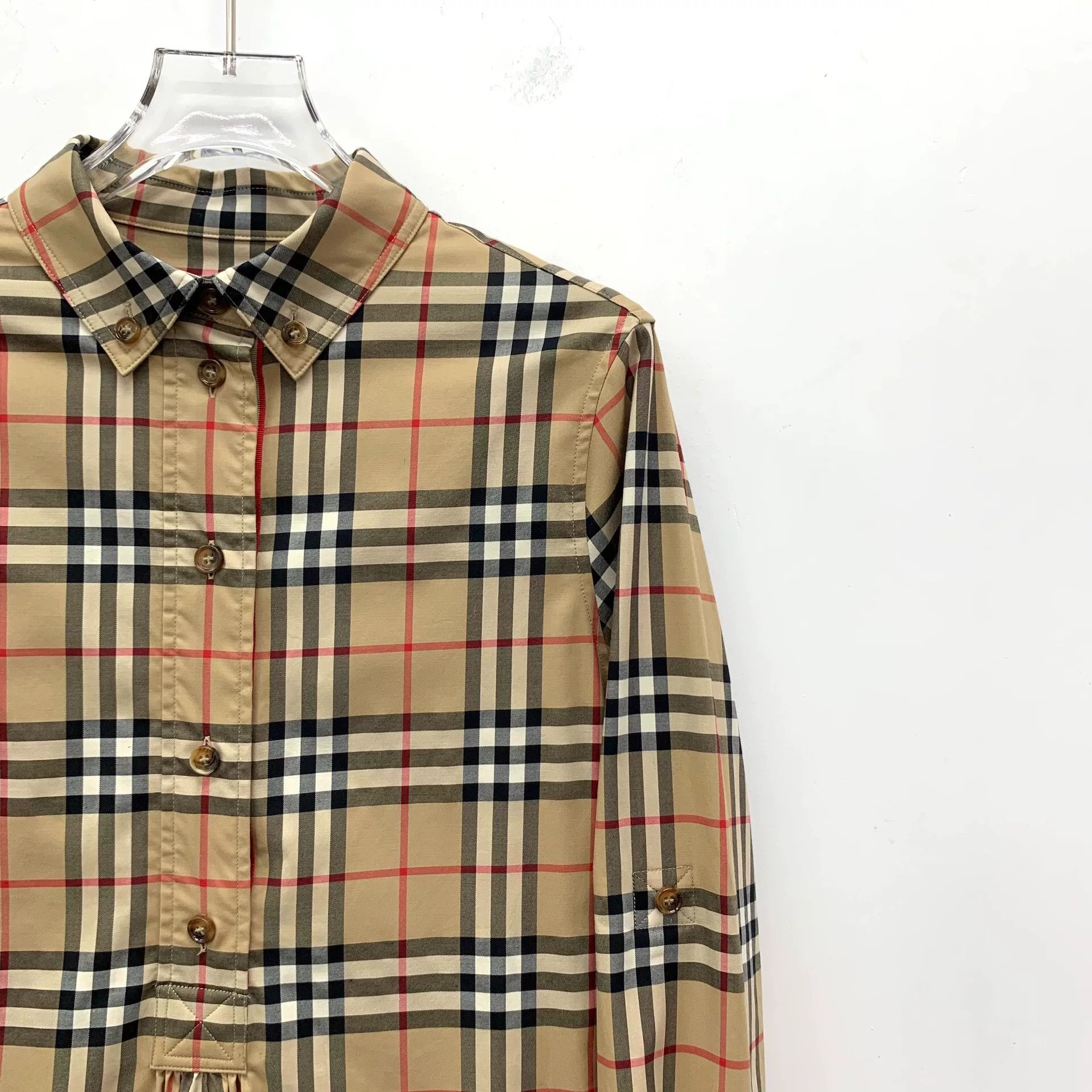 Burberry Burberry Cotton Plaid Brown Dress S Women Size S / US 4 / IT 40 - 3 Thumbnail