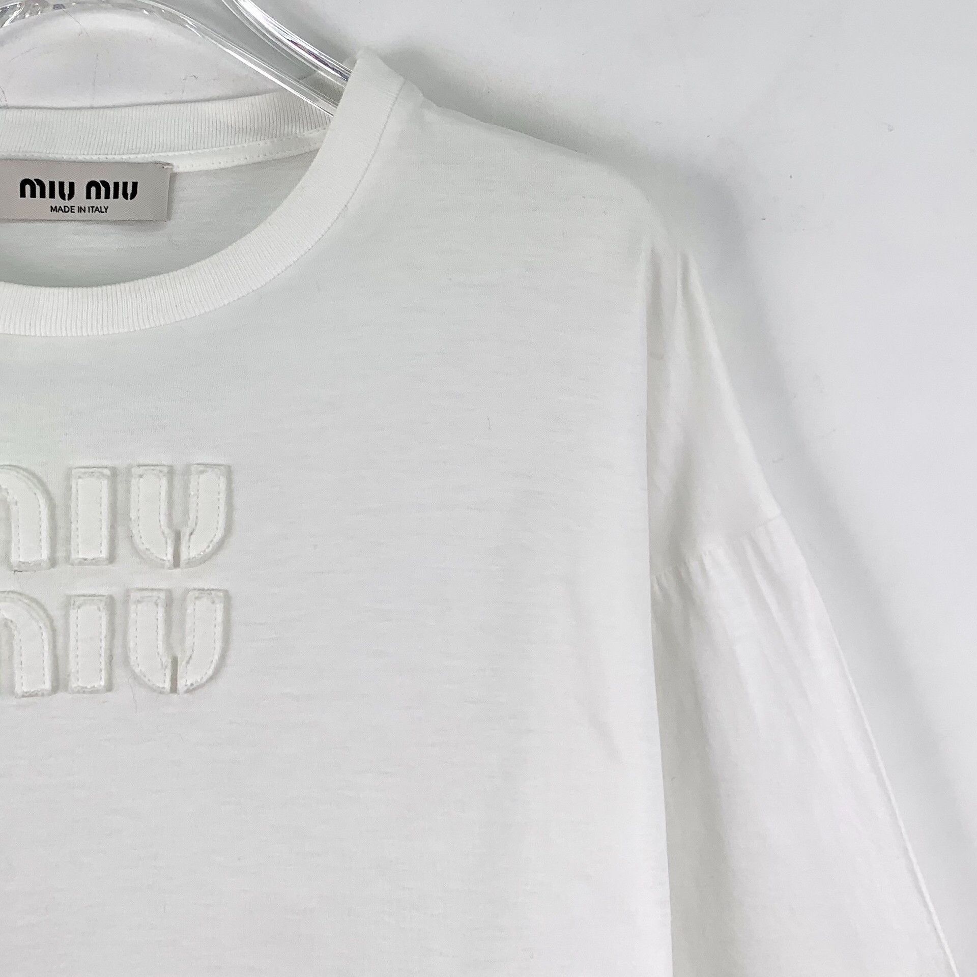 Miu Miu Miu Miu Retro White T-Shirt S Women Size S / US 4 / IT 40 - 3 Thumbnail