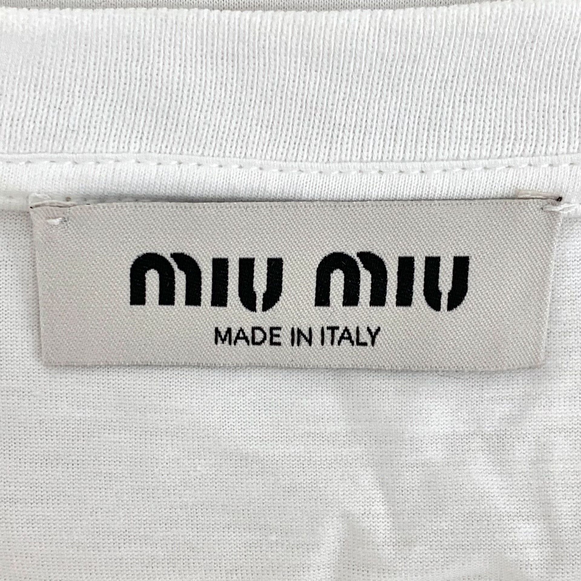 Miu Miu Miu Miu Retro White T-Shirt S Women Size S / US 4 / IT 40 - 6 Thumbnail