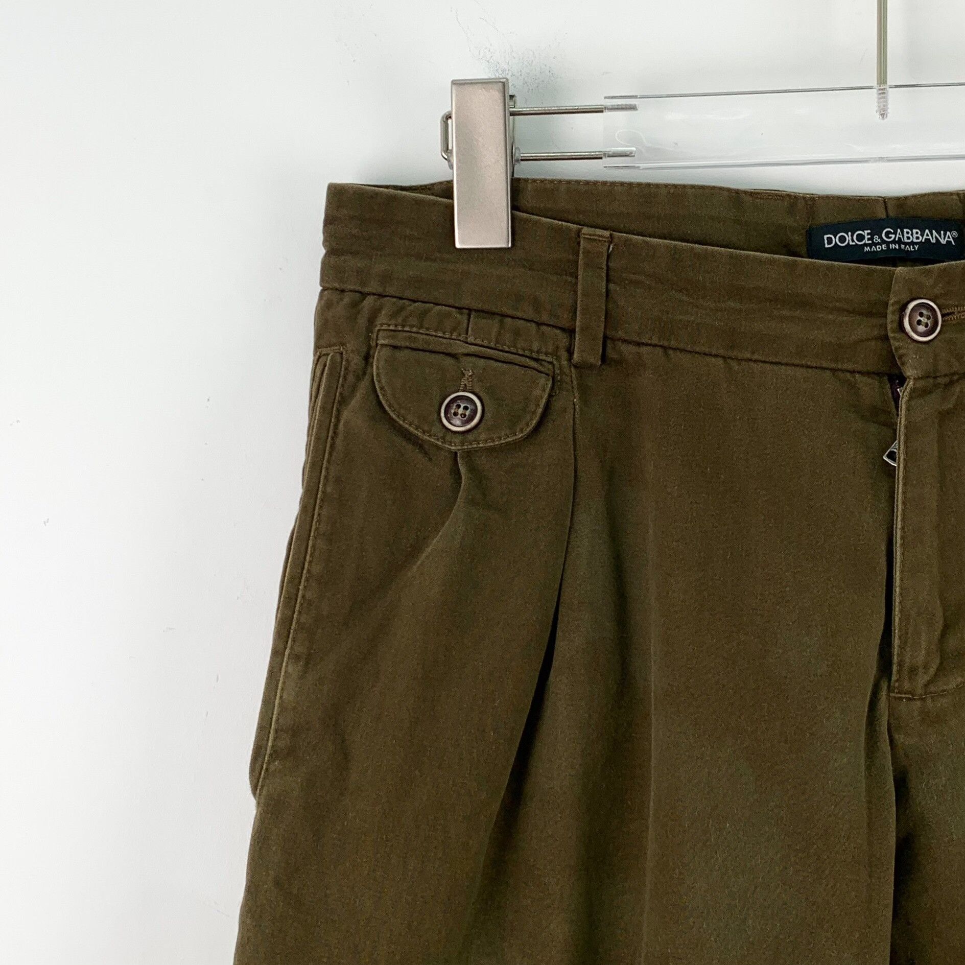 Dolce & Gabbana Dolce & Gabbana Cotton Green Casual Pants 44 Men Size US 44 / EU 60 - 3 Thumbnail