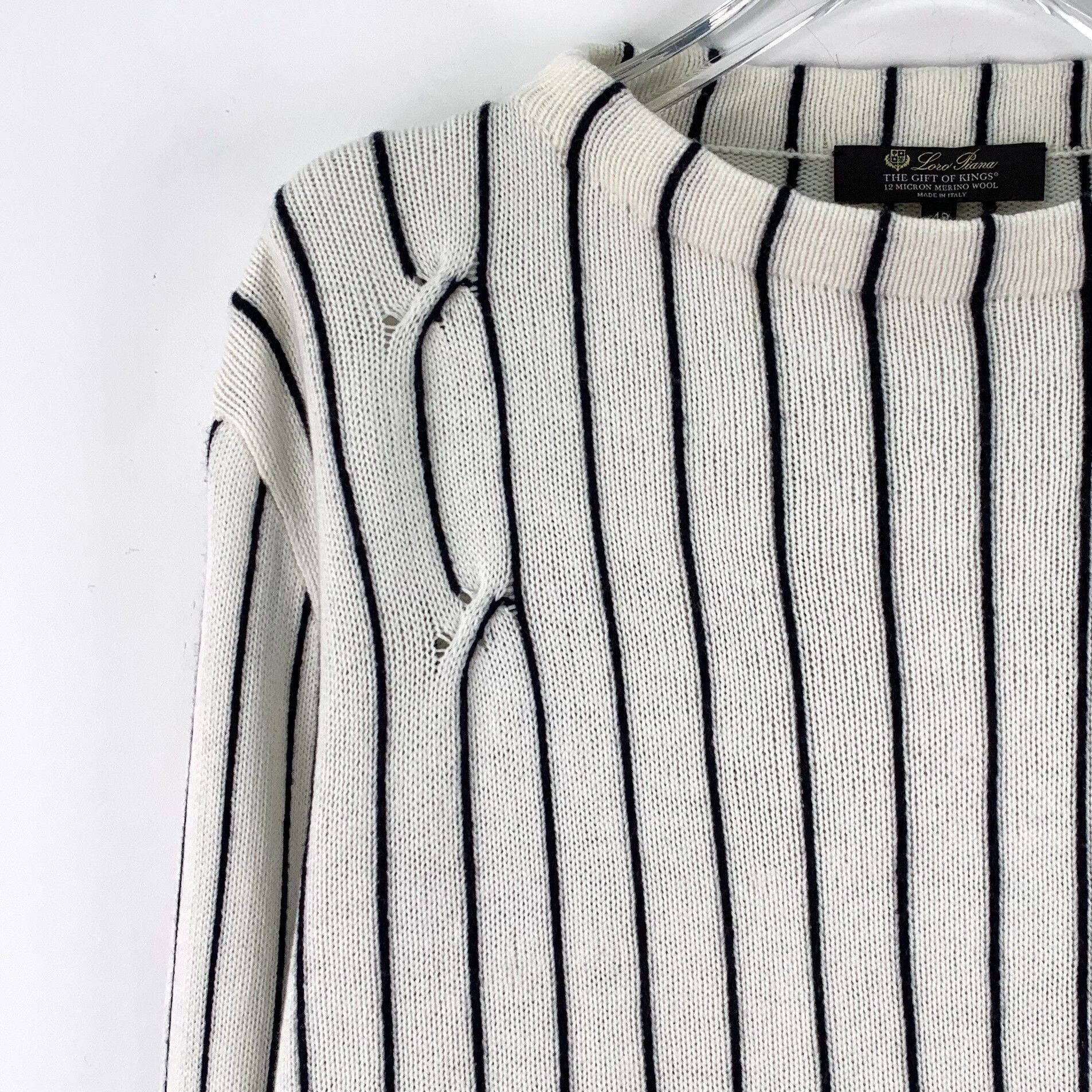 Loro Piana Loro Piana Wool Striped Multi Sweater 42 Women Size M / US 6-8 / IT 42-44 - 3 Thumbnail