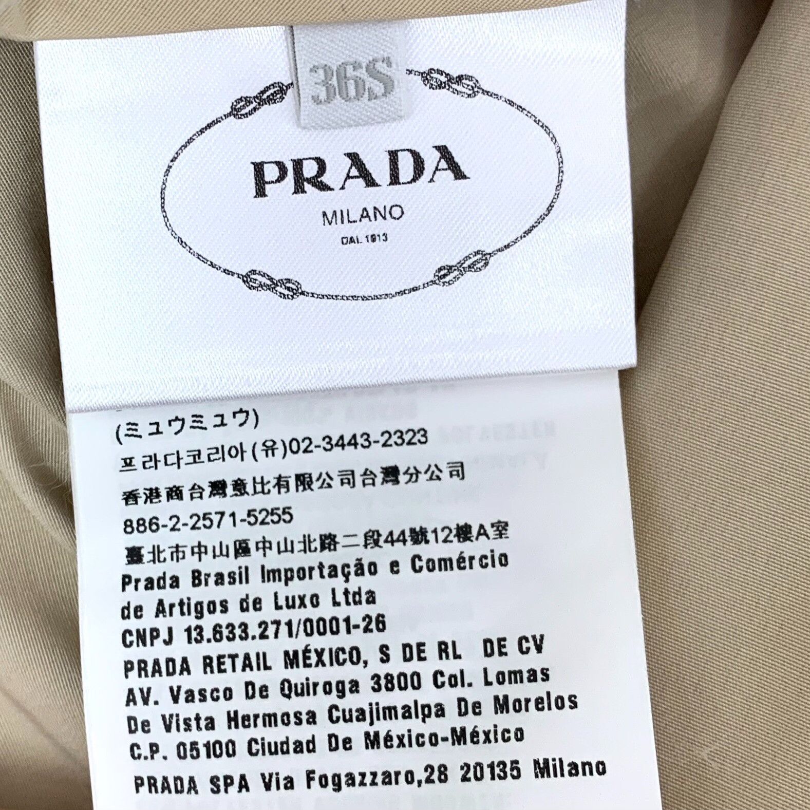 Prada Prada Wool Brown Coat S Women Size S / US 4 / IT 40 - 6 Thumbnail