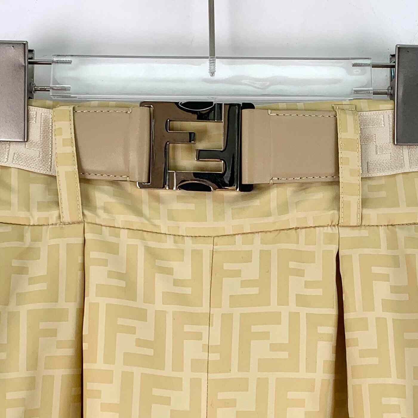 Fendi Fendi High-Waist Yellow Pants XS Women Size 24" / US 00 / IT 34 - 4 Thumbnail