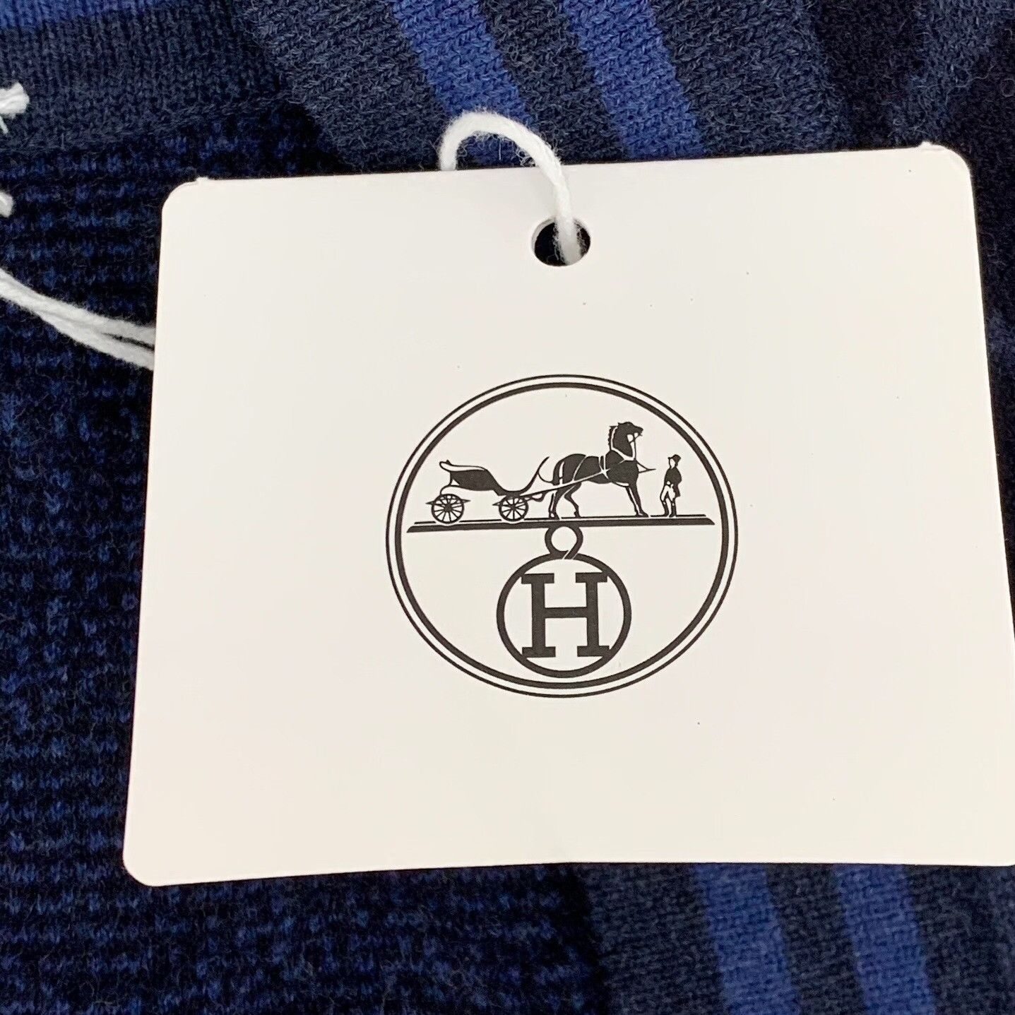 Hermes Hermes Wool Blue Sweater XS Women Size XS / US 0-2 / IT 36-38 - 7 Thumbnail