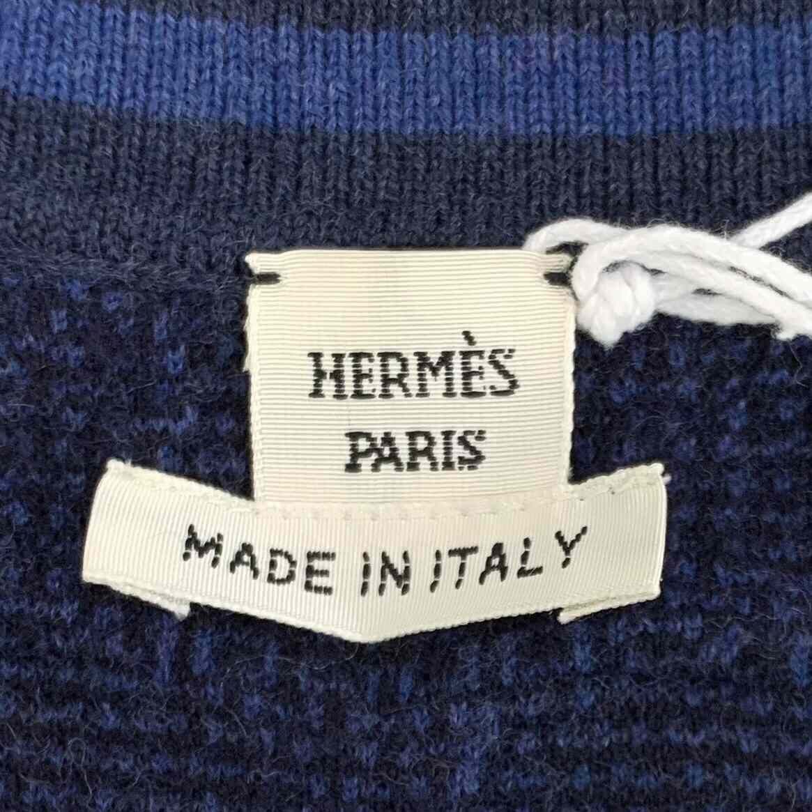Hermes Hermes Wool Blue Sweater XS Women Size XS / US 0-2 / IT 36-38 - 5 Thumbnail