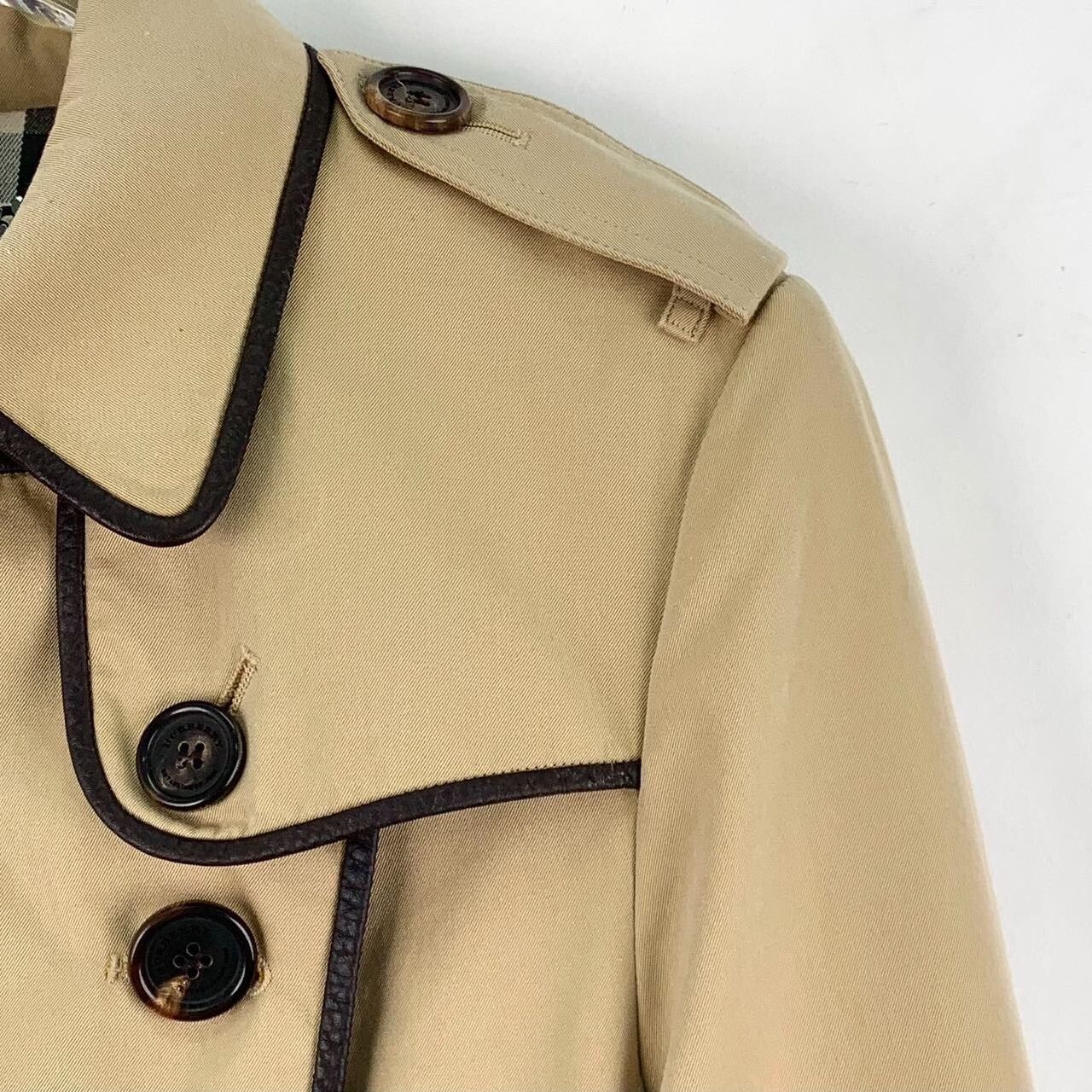 Burberry Burberry Cotton Brown Coat S Women Size S / US 4 / IT 40 - 3 Thumbnail