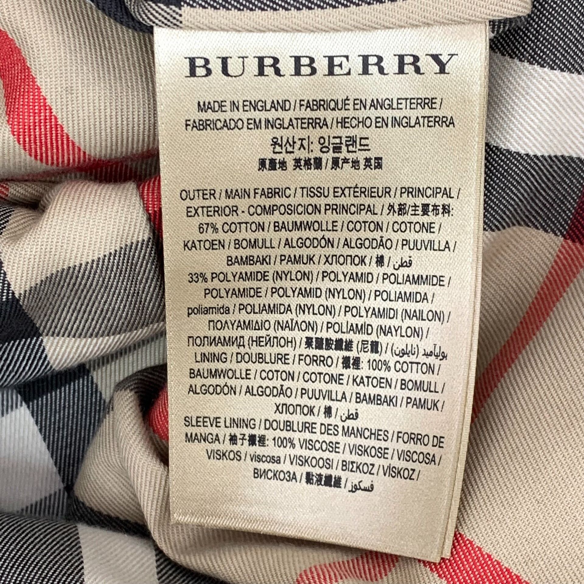 Burberry Burberry Cotton Beige Coat XS Women Size XS / US 0-2 / IT 36-38 - 6 Thumbnail