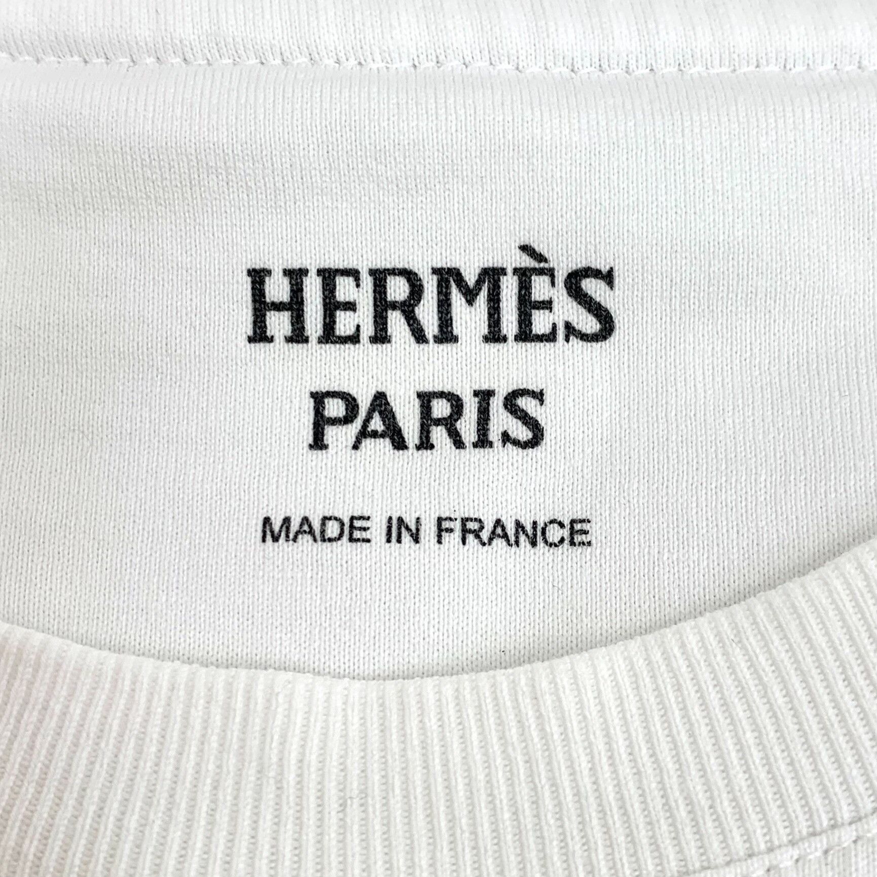 Hermes Hermes Cotton Embroidered White T-Shirt M Women Size M / US 6-8 / IT 42-44 - 5 Thumbnail
