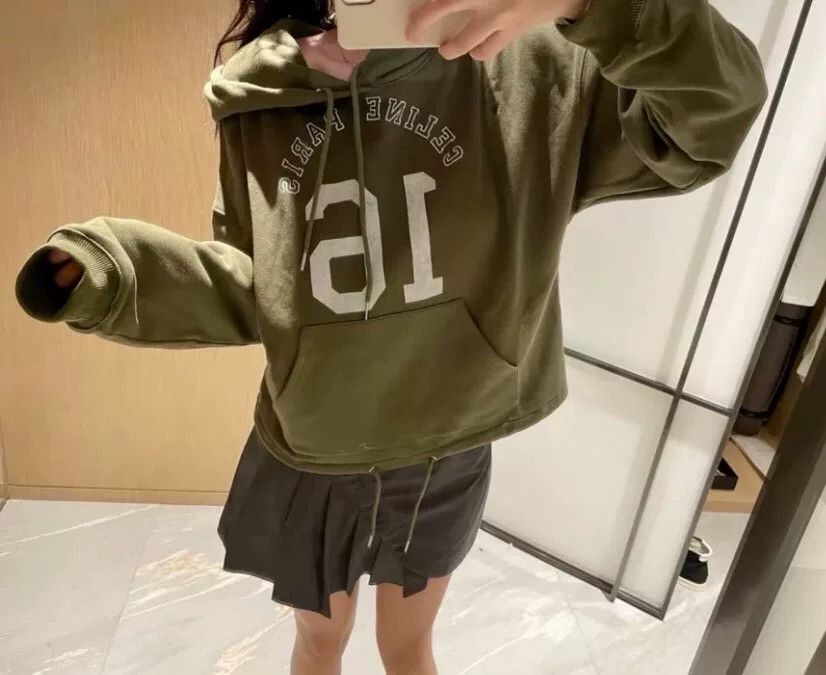 Celine Celine Retro Printed Green Hoodie S Women Size S / US 4 / IT 40 - 9 Thumbnail