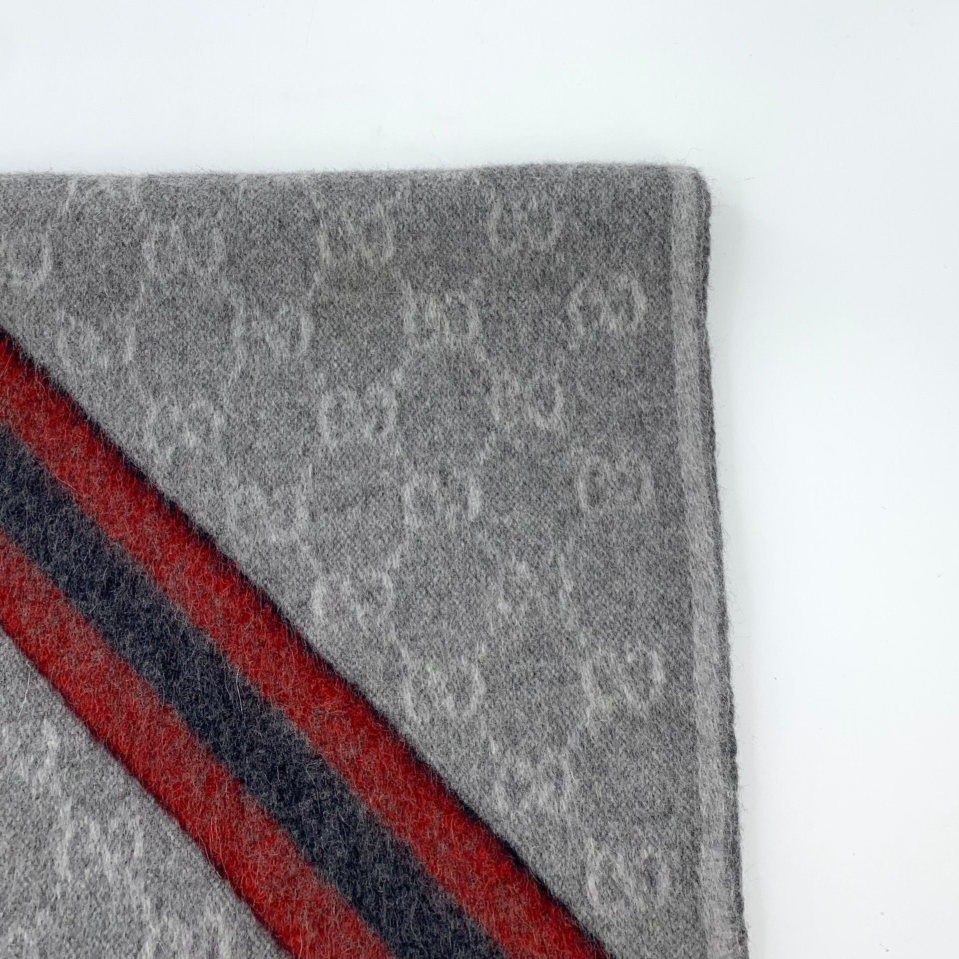 Gucci Gucci Retro Striped Gray Scarf 37 Men Size ONE SIZE - 3 Thumbnail