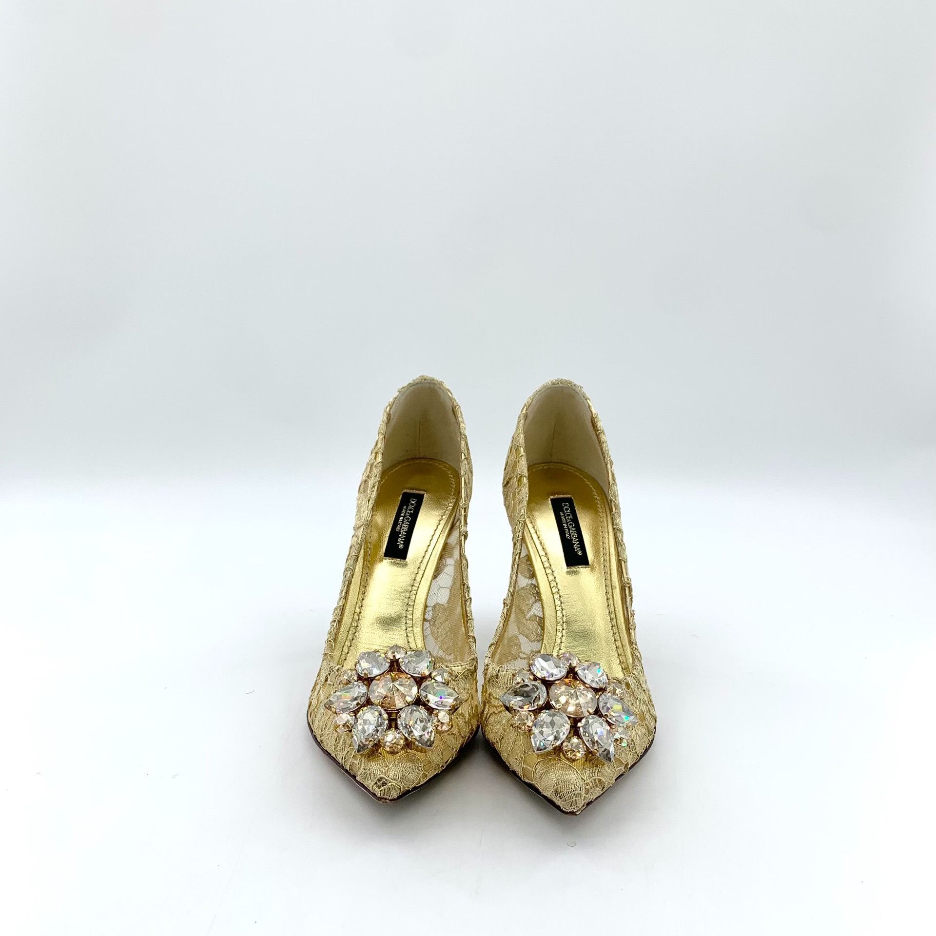 Dolce & Gabbana Dolce & Gabbana Gold Lowtop Sneakers 35 Women Size US 5 / IT 35 - 3 Thumbnail