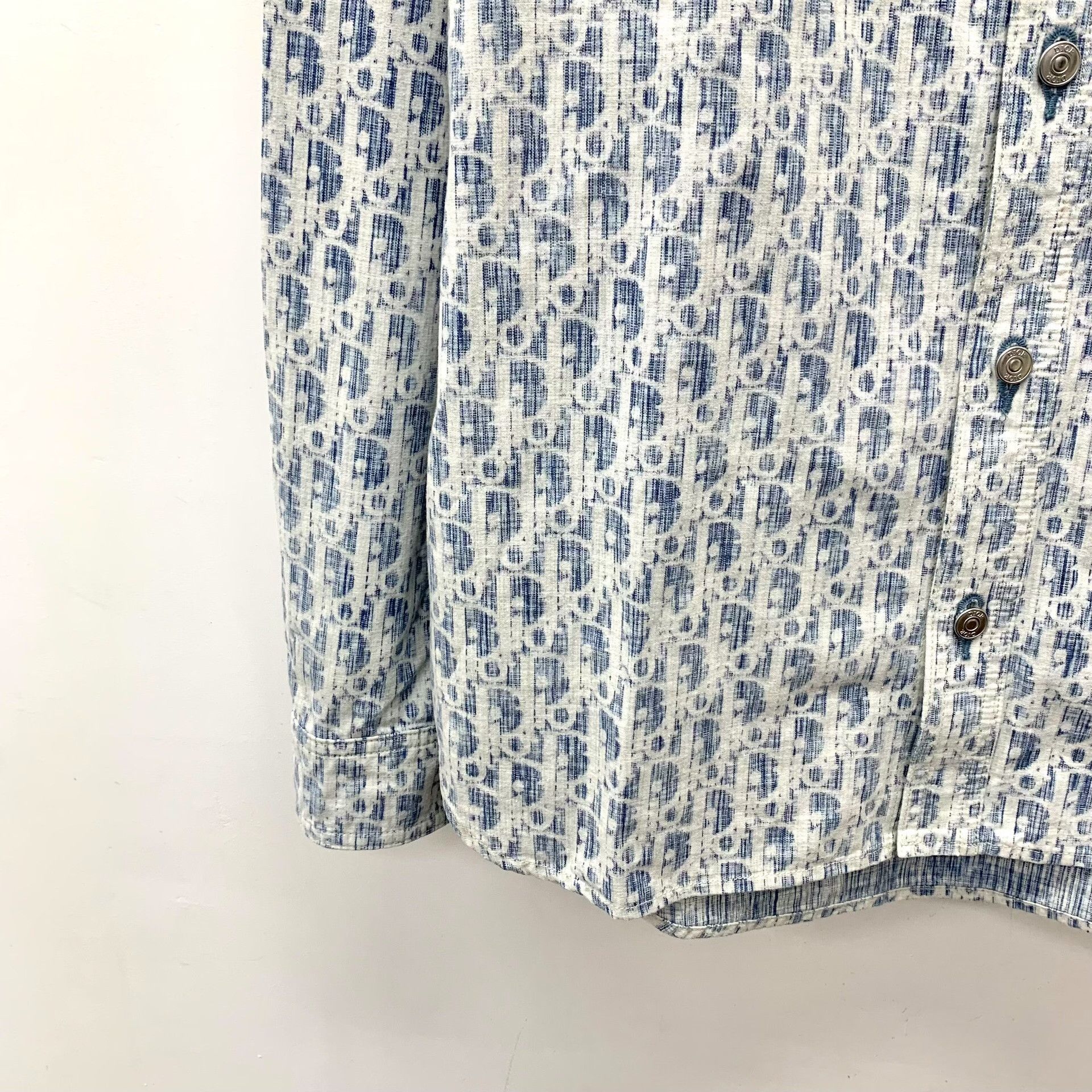 Dior Dior Retro Cotton Blue Shirt 39 Men Size US M / EU 48-50 / 2 - 4 Thumbnail