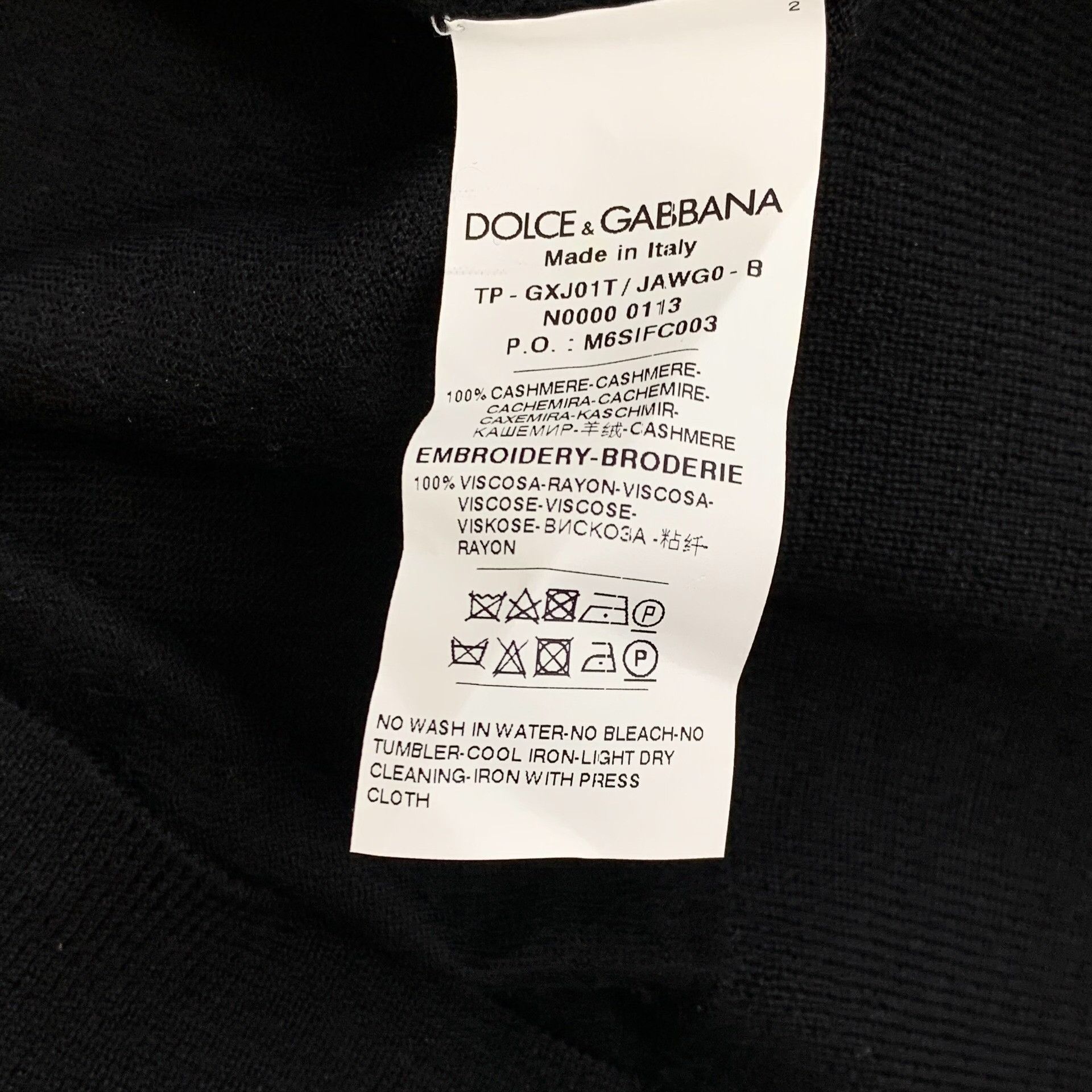 Dolce & Gabbana Dolce & Gabbana Black Sweater XS Men Size US XS / EU 42 / 0 - 7 Thumbnail